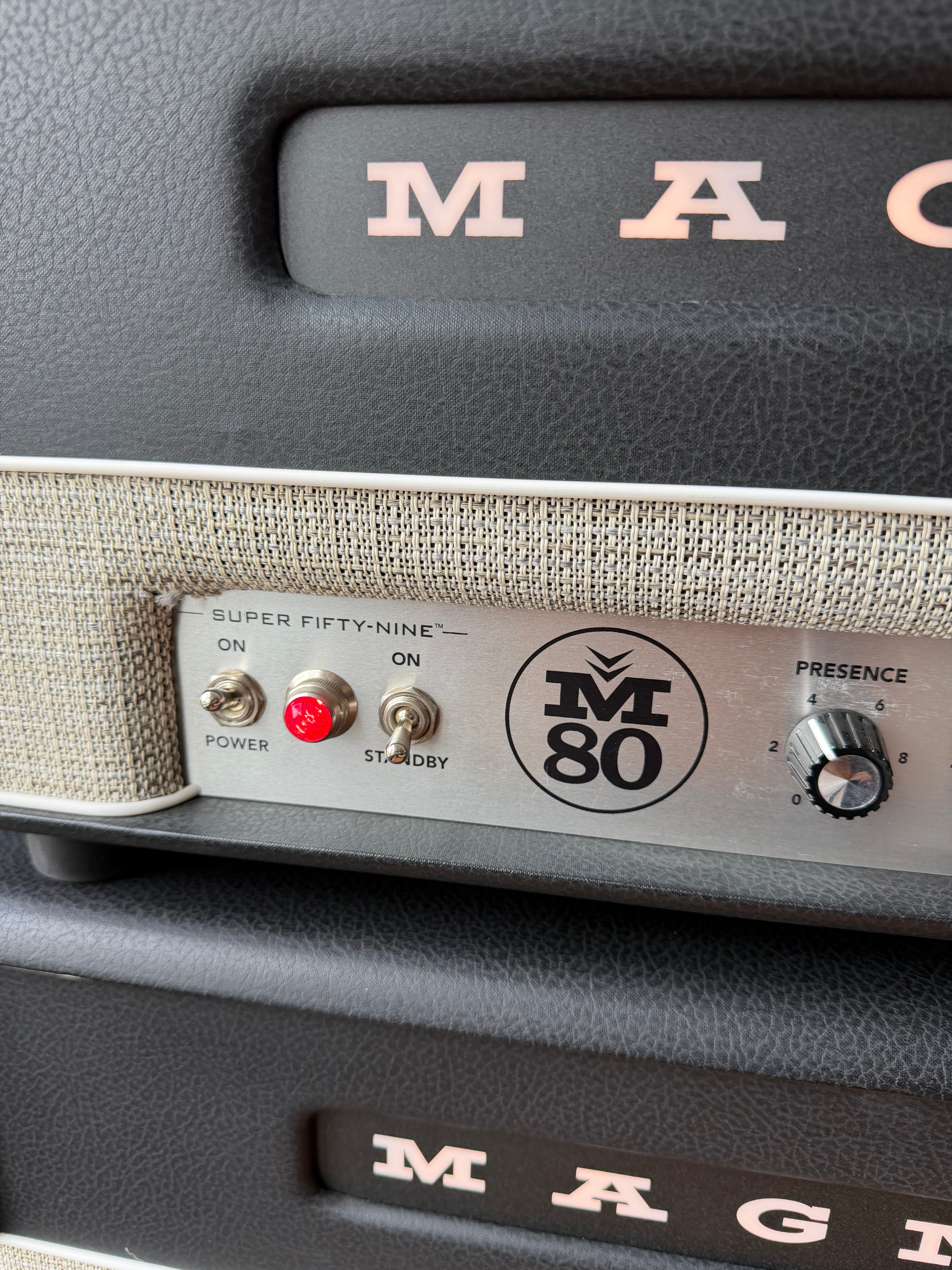 2025 Magnatone Super Fifty-Nine M80 Guitar Amp Head and Cab Stack - Image 3