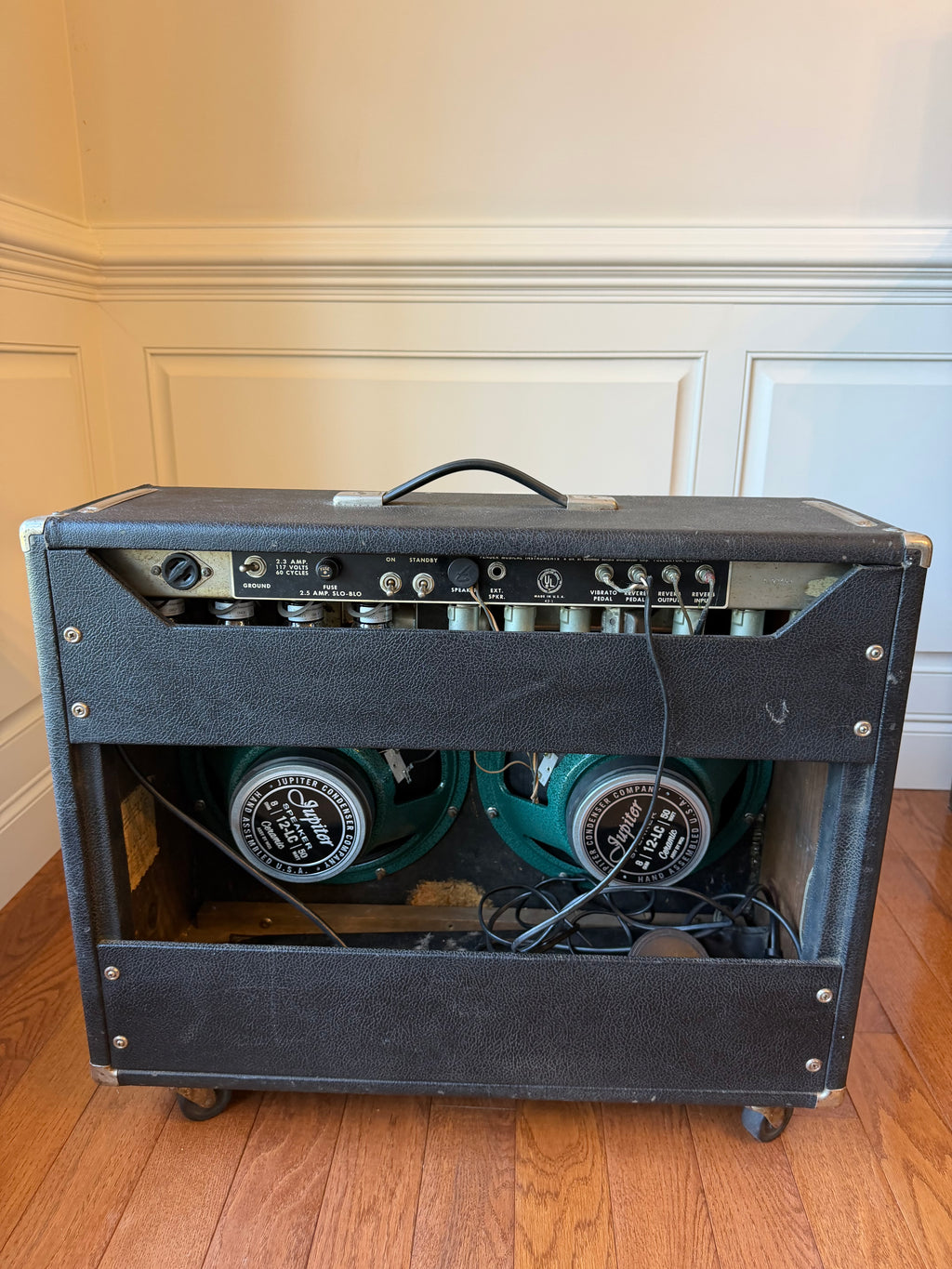 1965 Fender Twin Reverb Blackface Guitar Amp Combo