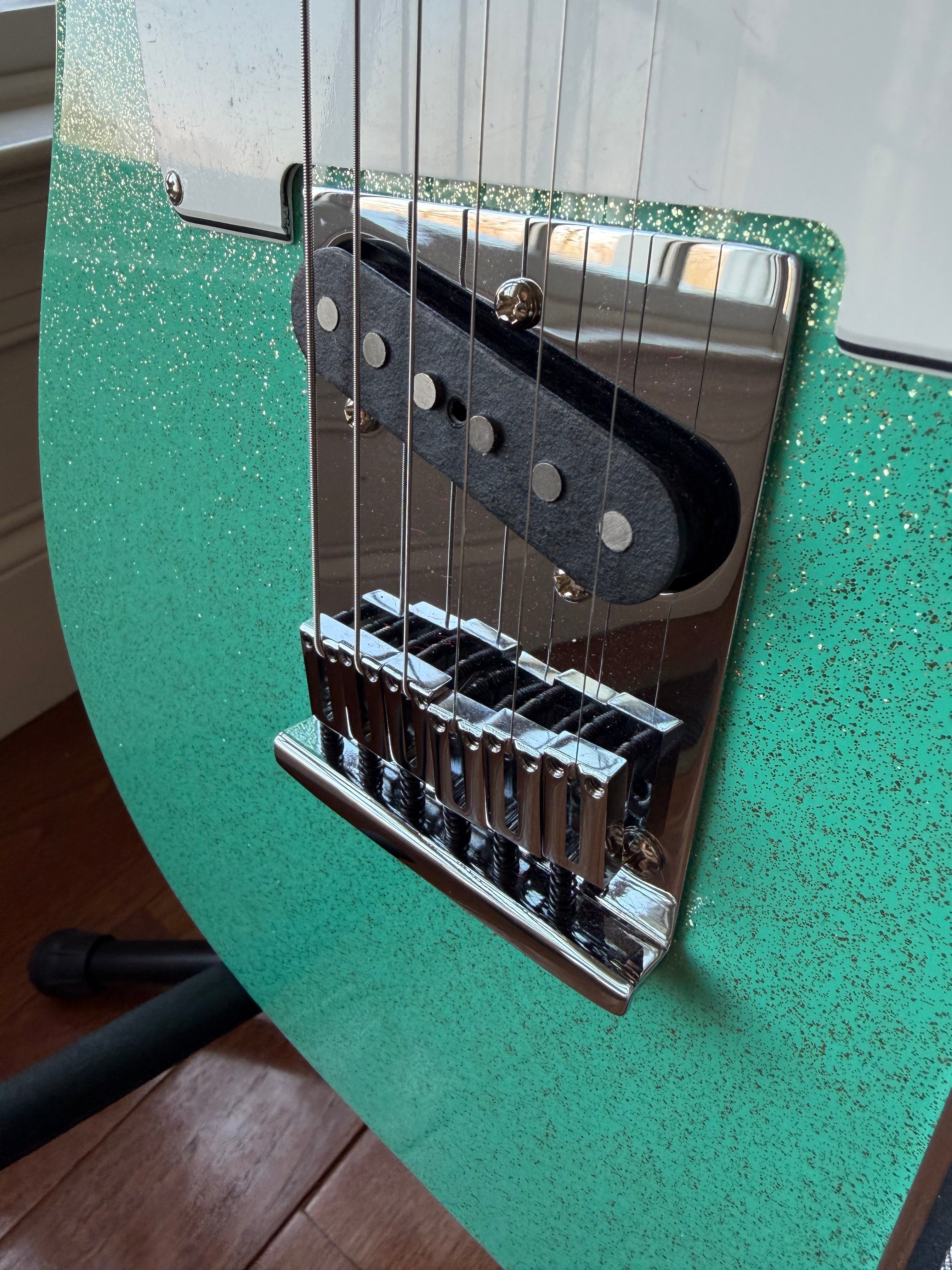 2025 Fender Custom Shop Telecaster W25 Custom Deluxe Limited Edition NOS - Seafoam Green Sparkle - Image 6