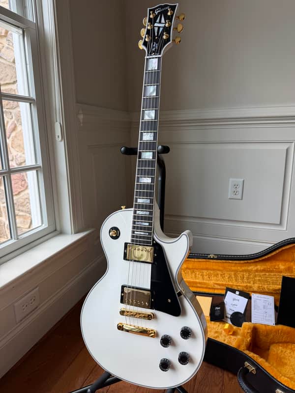2026 Gibson Custom Shop Les Paul Custom Ebony Fretboard - Alpine White