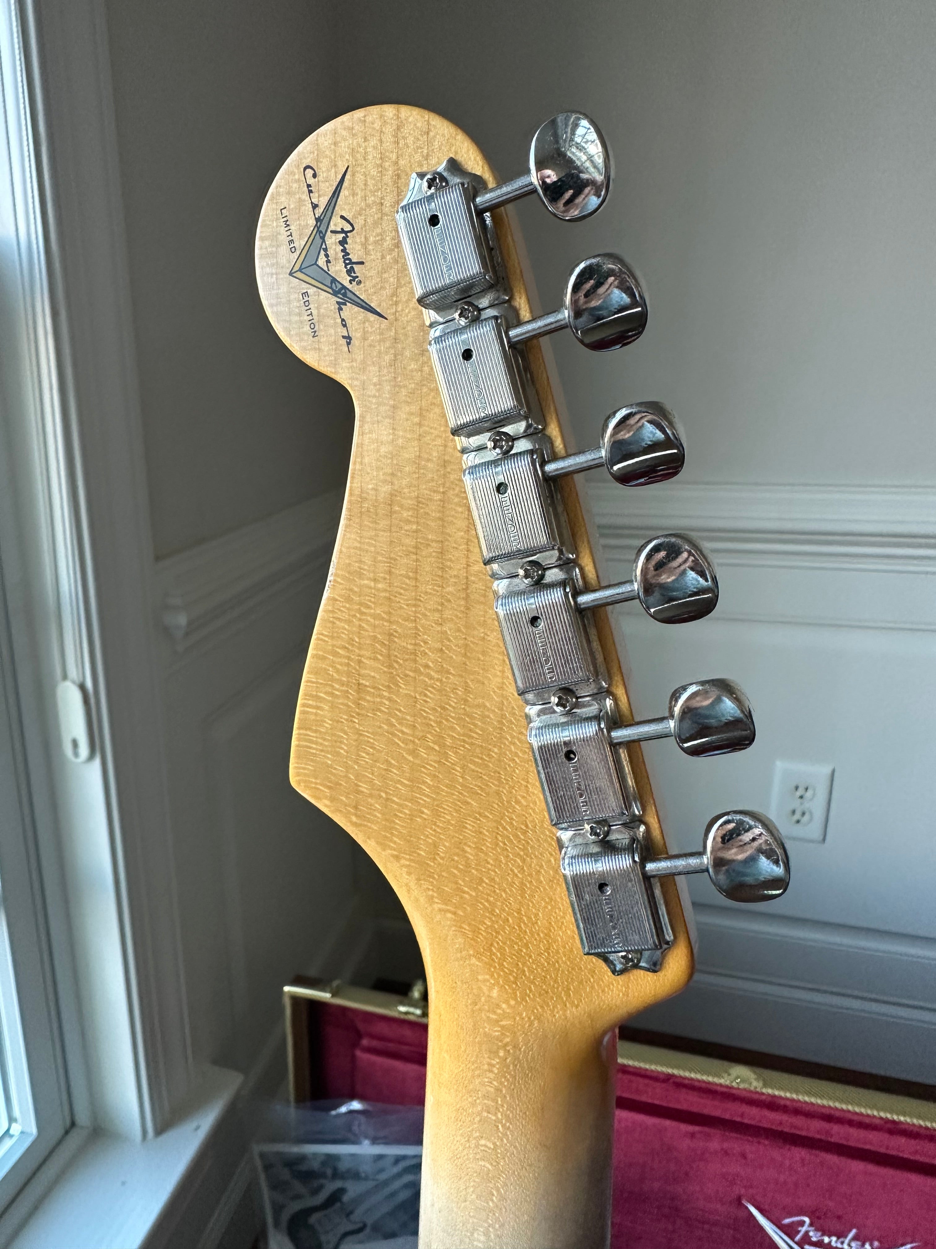 2025 Fender Custom Shop '54 Stratocaster B4 Fat LTD Relic CC - Super Faded Aged Surf Green - Image 9