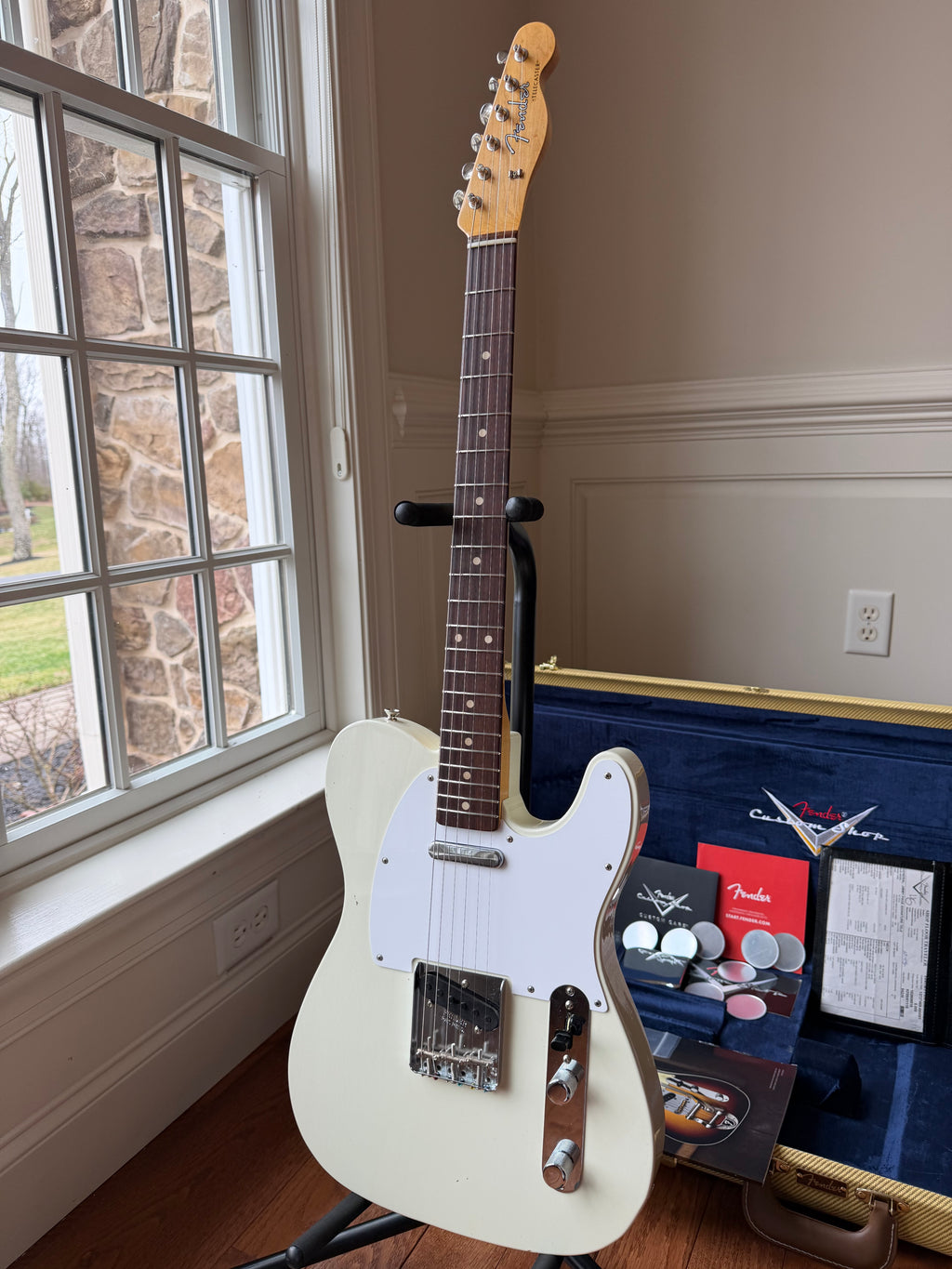 2025 Fender Custom Shop Telecaster Jimmy Page Signature Journeyman Relic - White - Image 3