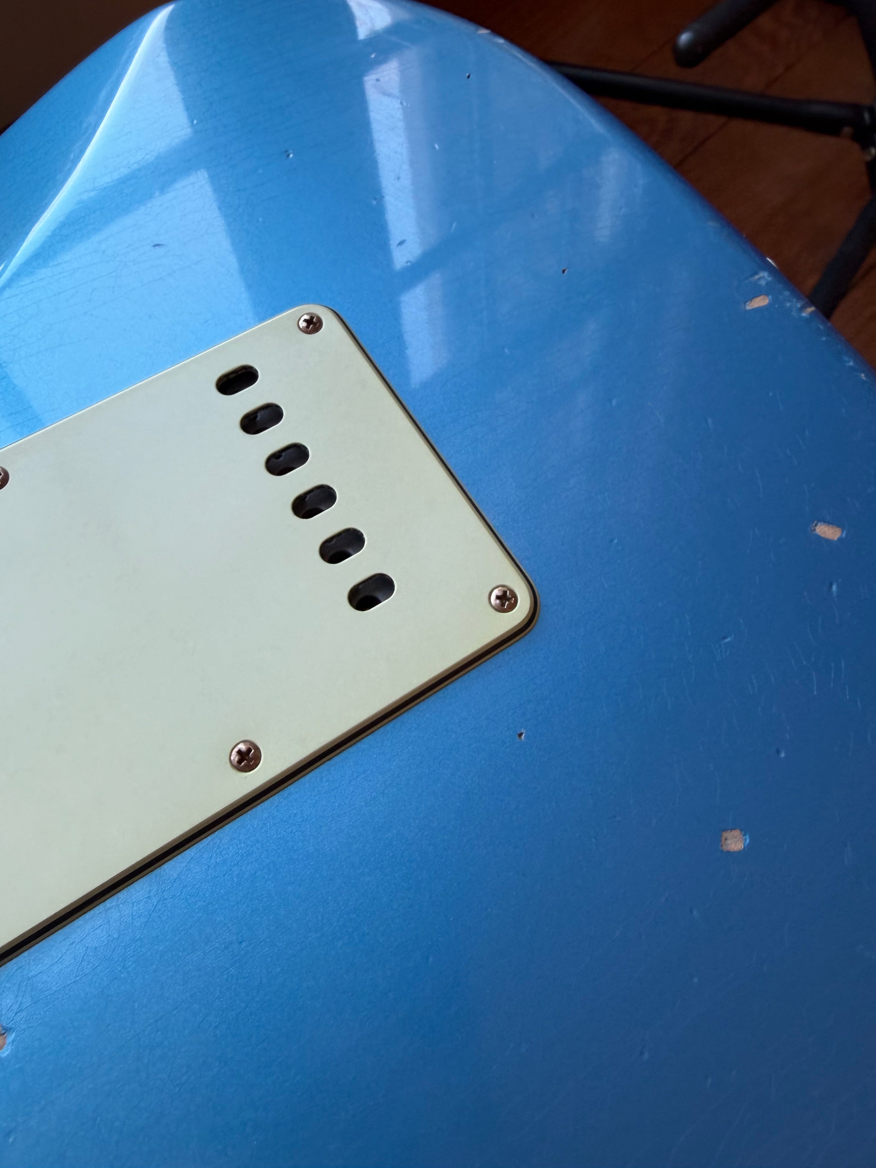 2025 Fender Custom Shop '60 Stratocaster LR25 Relic Limited Edition Matching Headstock - Aged Lake Placid Blue - Image 14