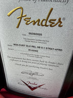 2025 Fender Custom Shop Stratocaster Custom Deluxe W25 Relic HSS - Aged Fiesta Red