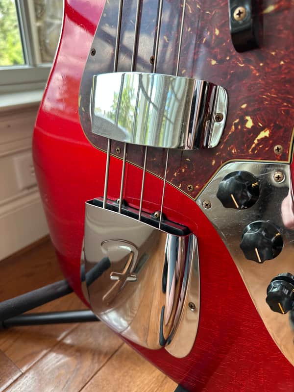 2024 Fender Custom Shop '68 Jazz Bass Journeyman Relic - Aged Candy Apple Red - Image 4
