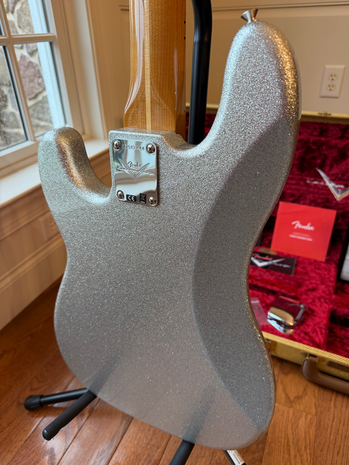 2025 Fender Custom Shop ‘58 Precision Bass NOS Roasted Neck - Silver Sparkle