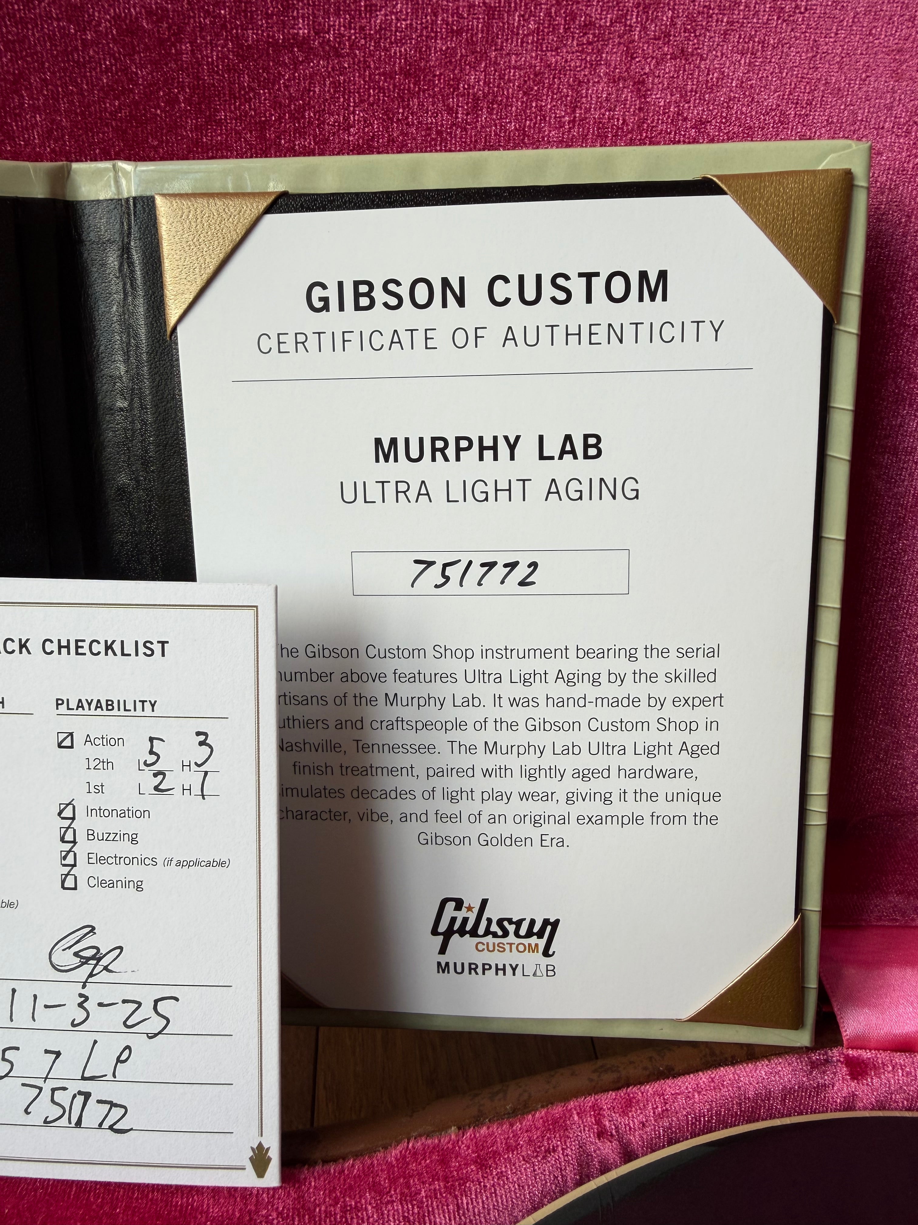 2025 Gibson M2M Custom Shop ‘57 Reissue R7 Murphy Ultra Light Aged Stinger - British Racing Green