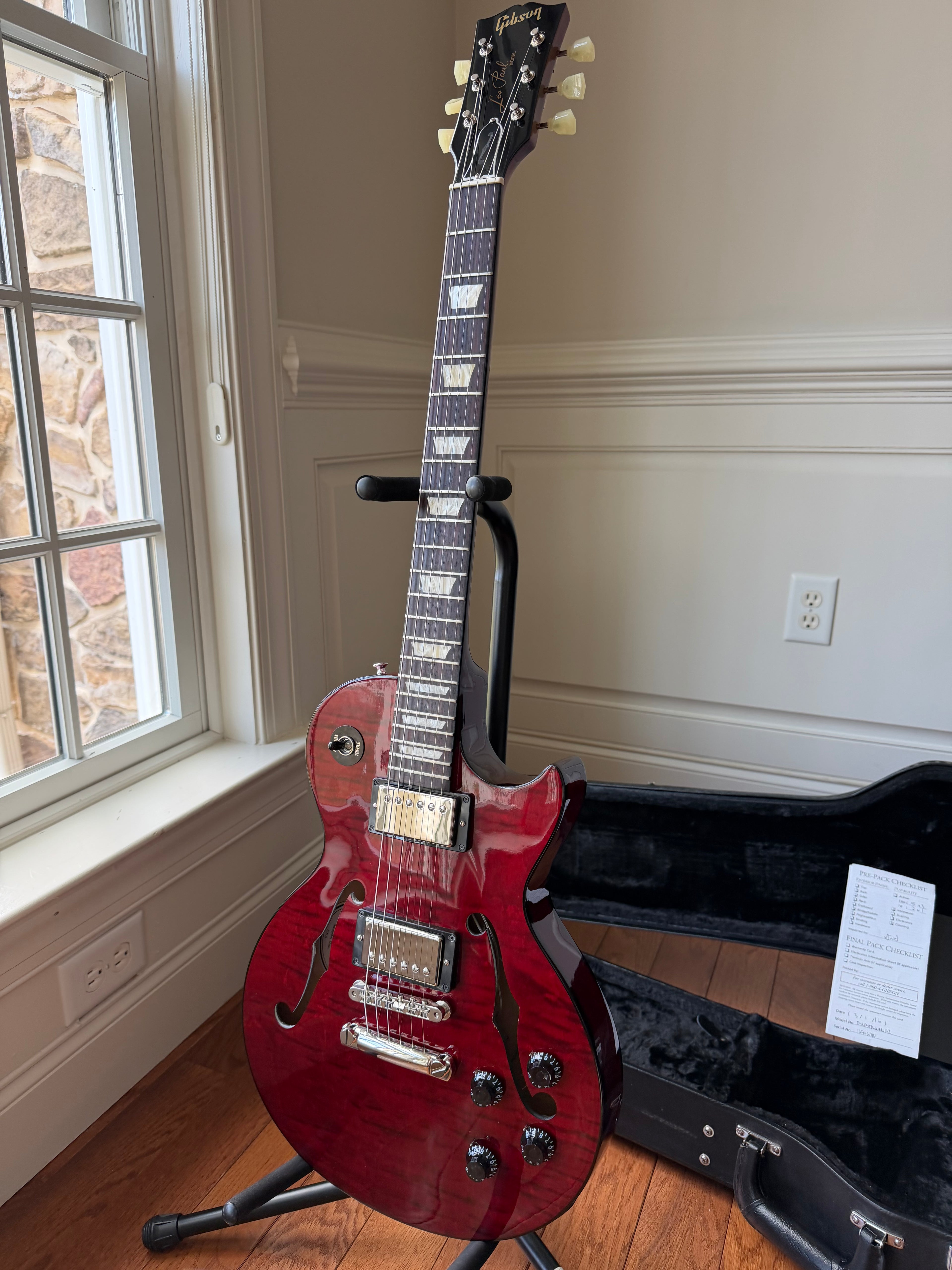 2016 Gibson ES Les Paul - Wine Red - Image 4