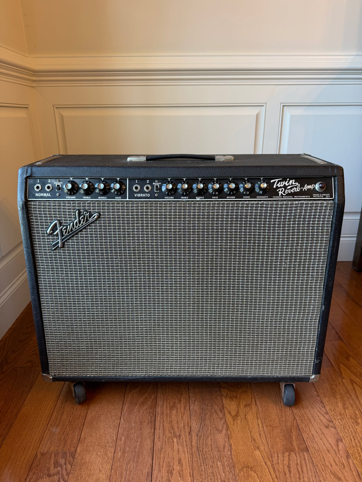 1965 Fender Twin Reverb Blackface Guitar Amp Combo