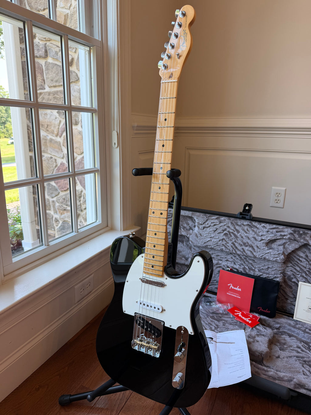 2025 Fender American Nashville Telecaster Mod Shop Maple - Black