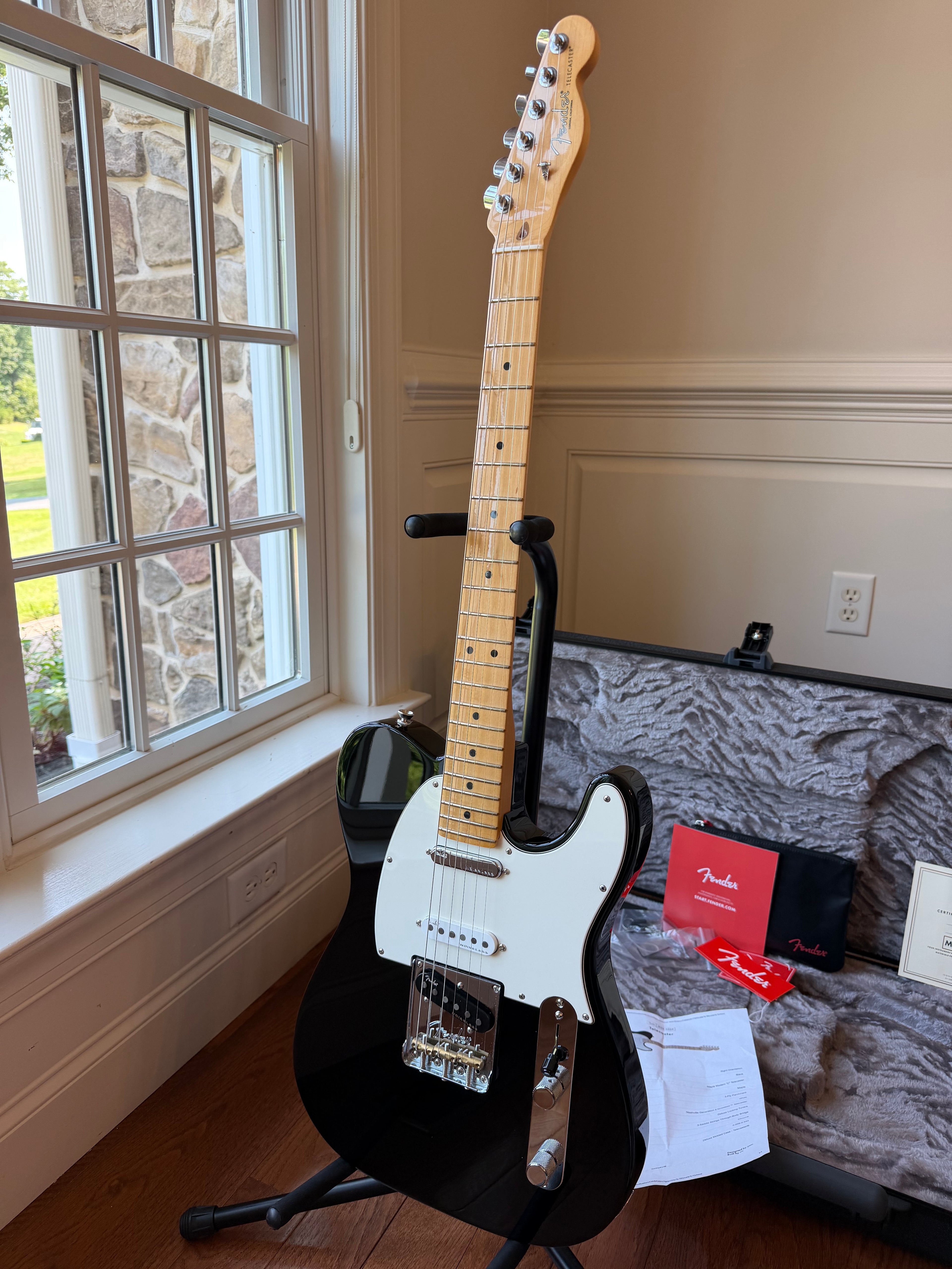 2025 Fender American Nashville Telecaster Mod Shop Maple - Black