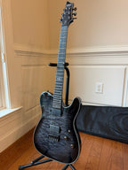 2022 Schecter Hellraiser Hybrid PT - Trans Black Burst