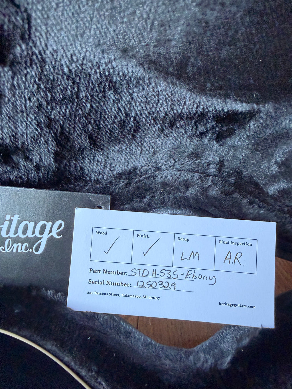 2025 Heritage H-535 Standard - Ebony Black