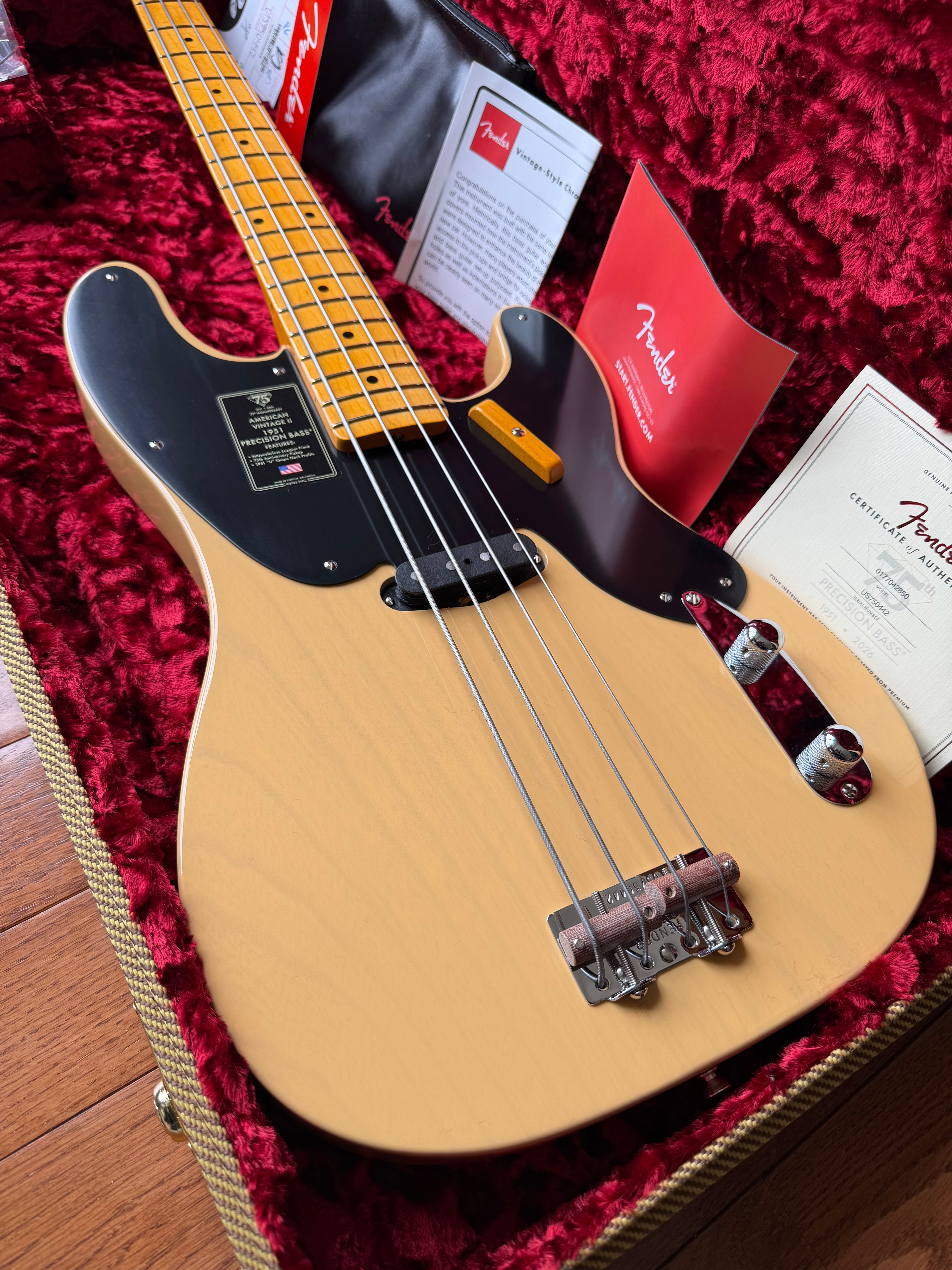 2026 Fender 75 Anniversary American Vintage II '51 Precision Bass