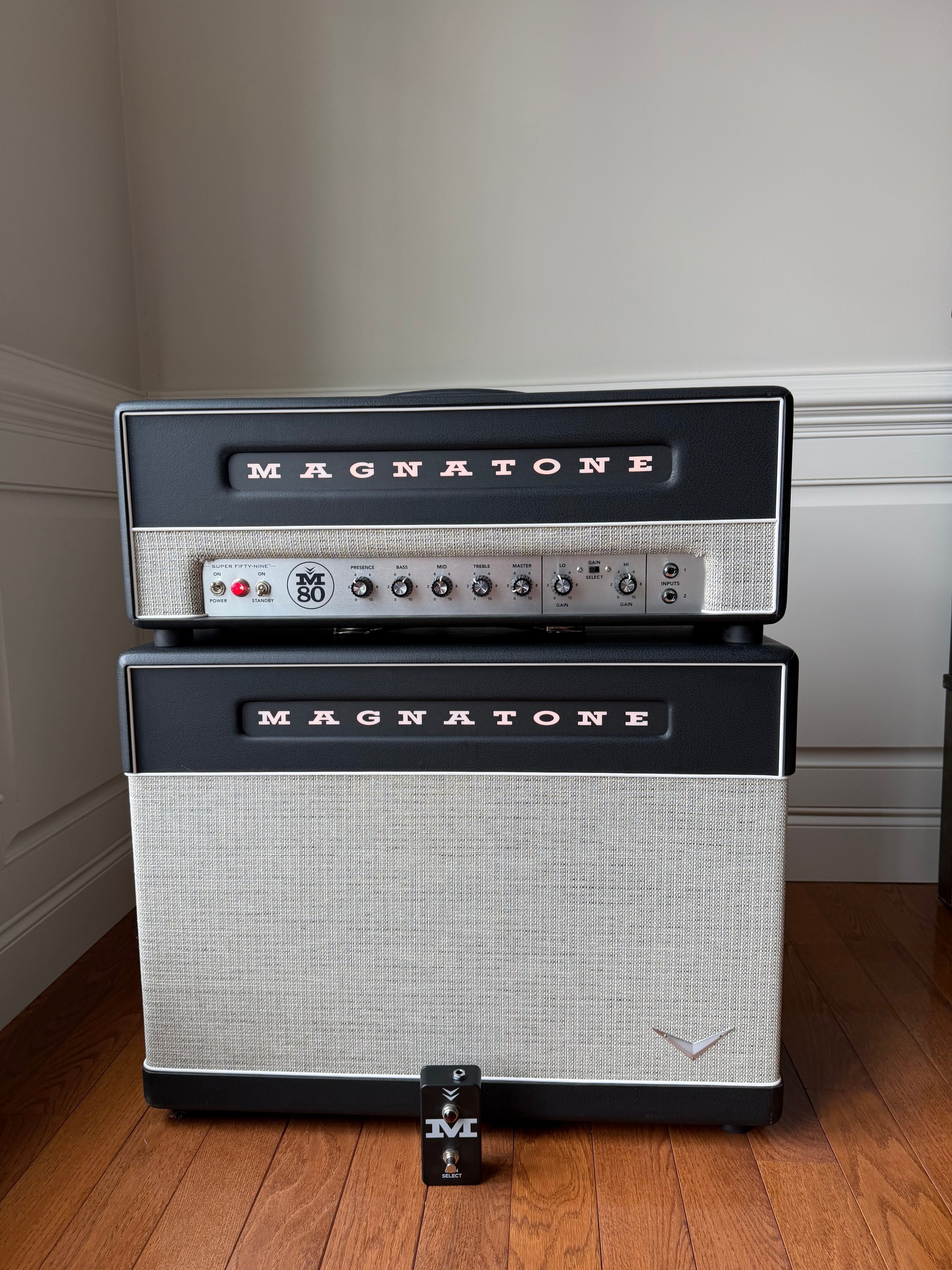 2025 Magnatone Super Fifty-Nine M80 Guitar Amp Head and Cab Stack - Image 16