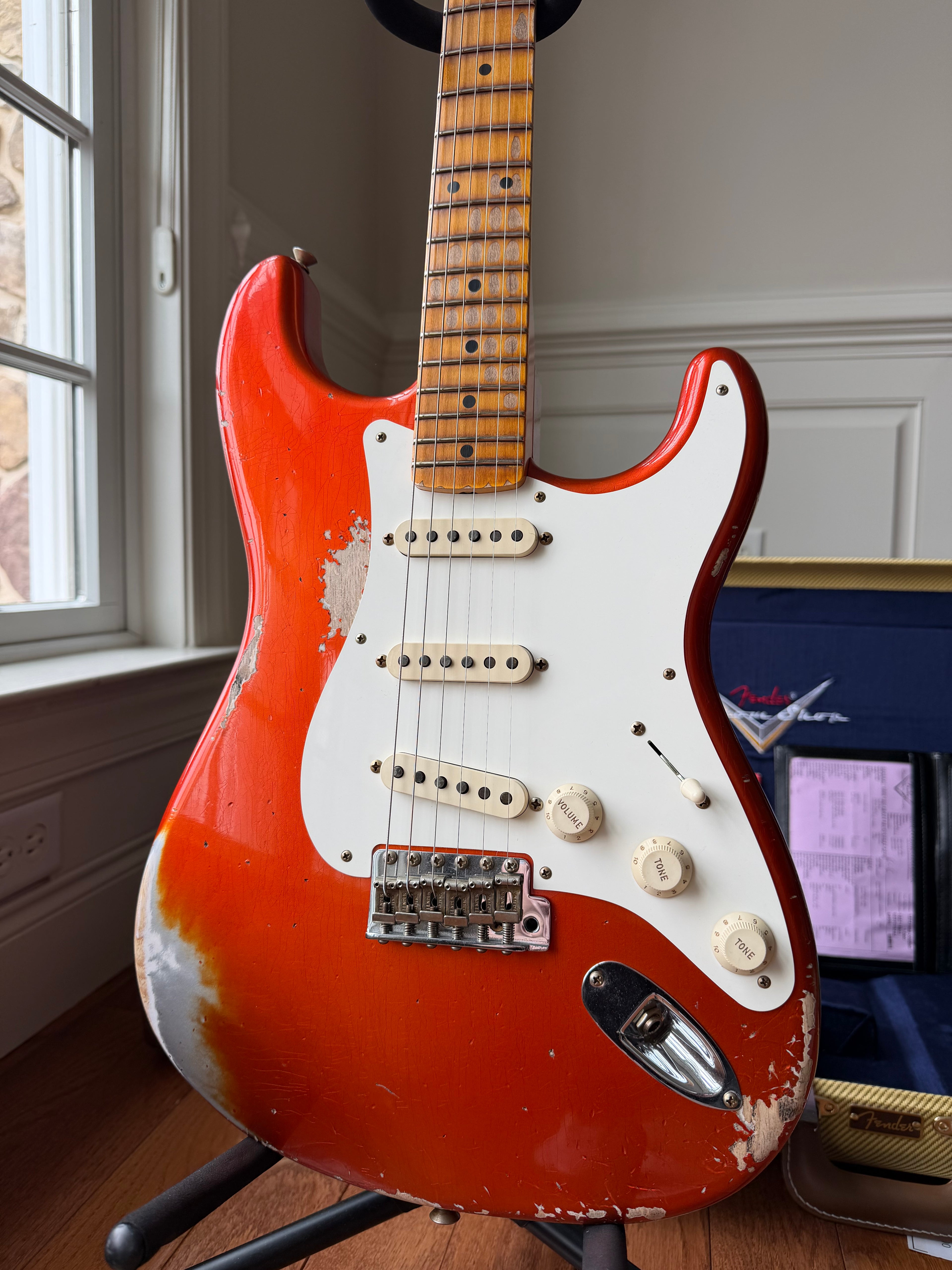 2025 Fender Custom Shop ‘57 Stratocaster SR25 Heavy Relic - Aged Candy Tangerine