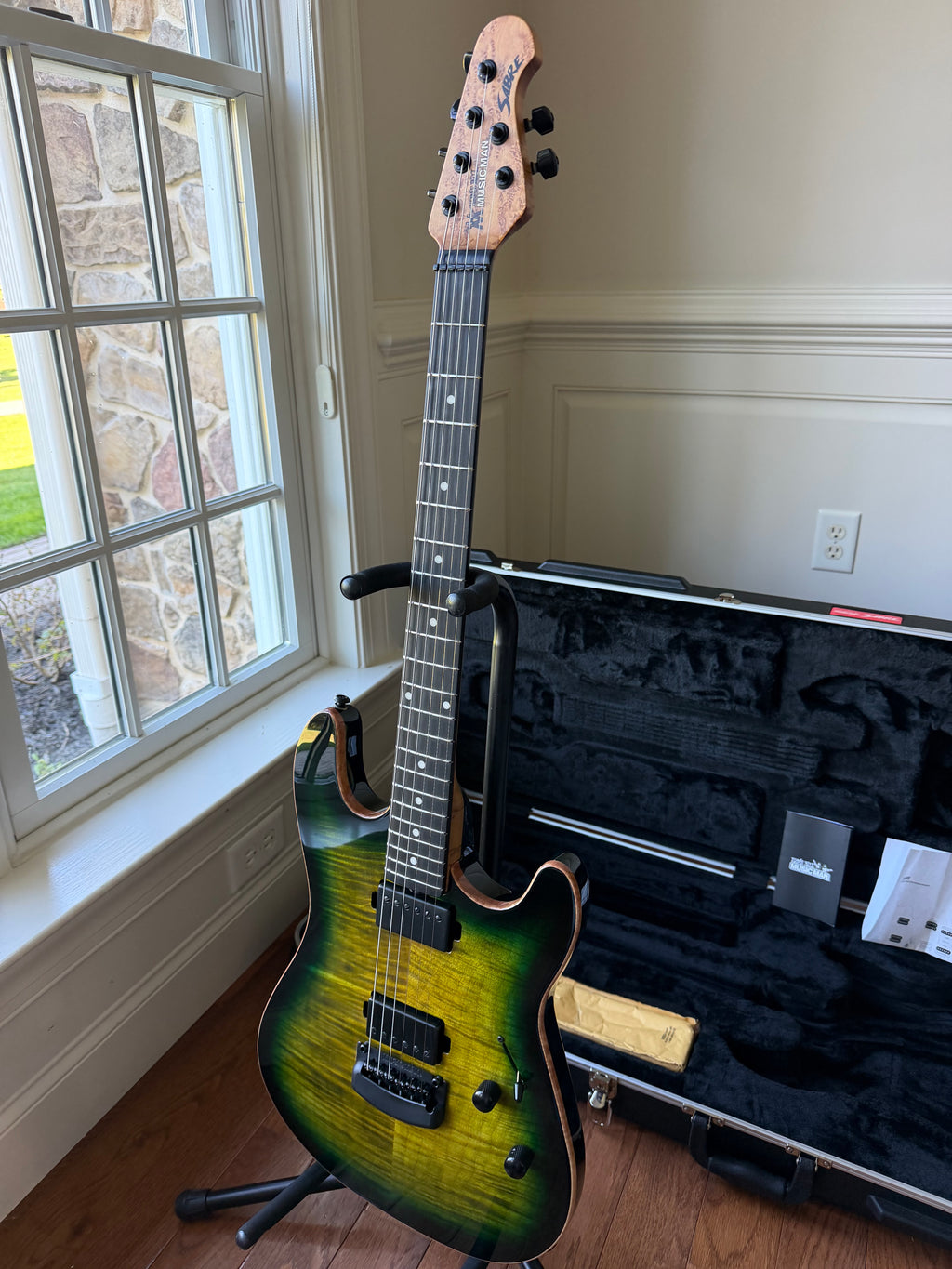 2021 Ernie Ball Music Man Sabre HH - Gator Burst Flame