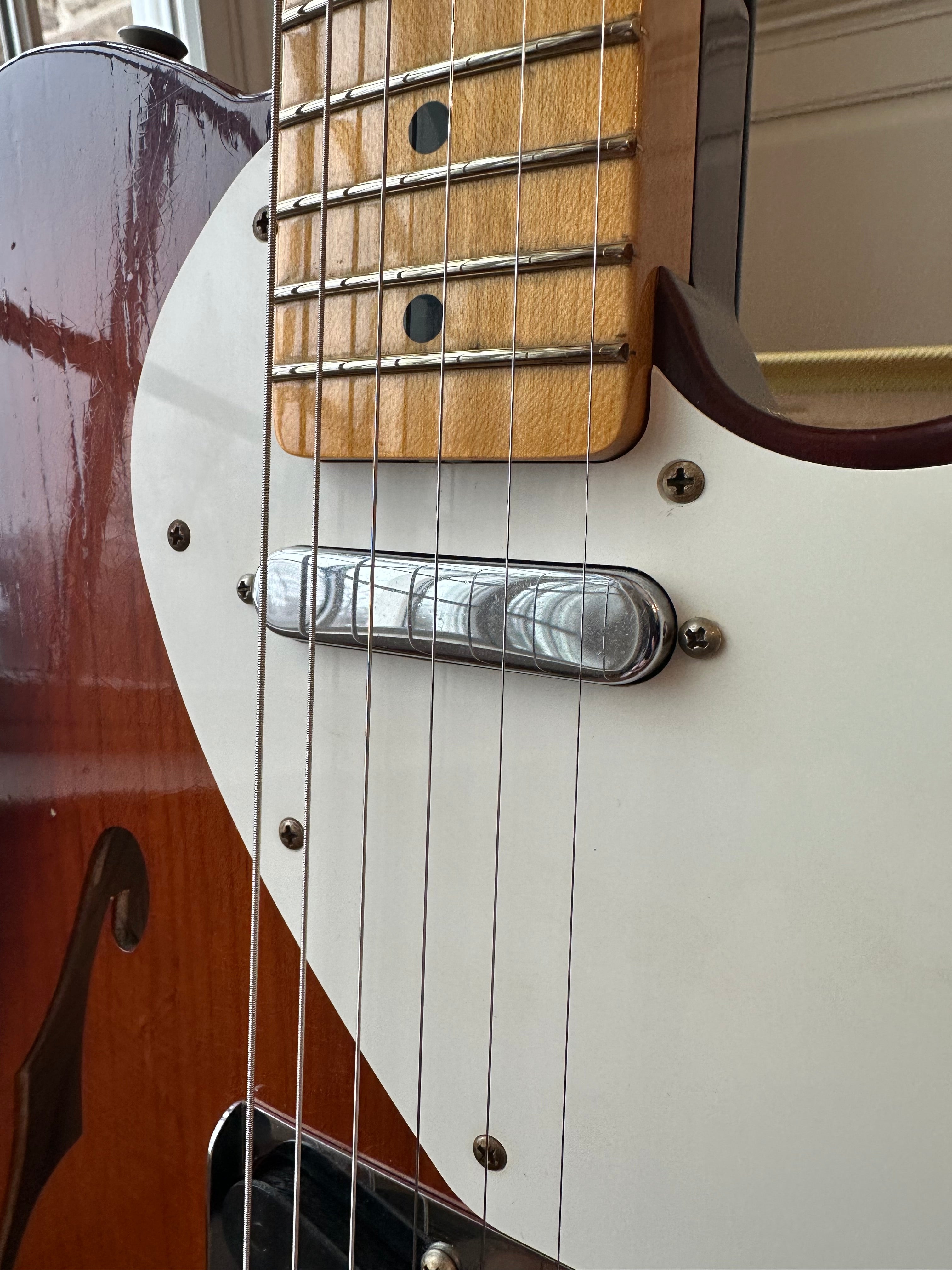 2025 Fender Custom Shop Telecaster Thinline W25 50s Journeyman - Aged Violin Burst - Image 4