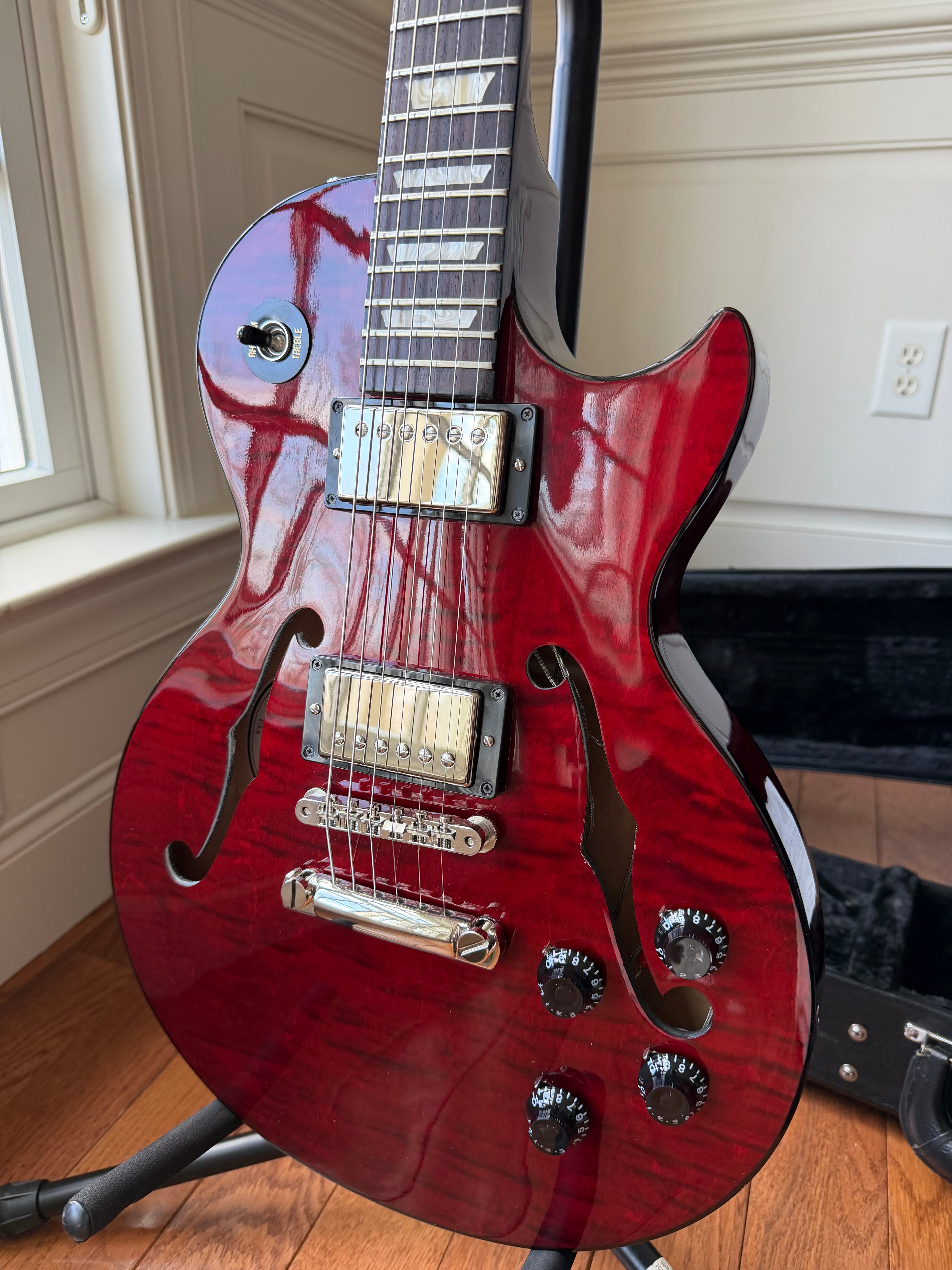 2016 Gibson ES Les Paul - Wine Red - Image 2