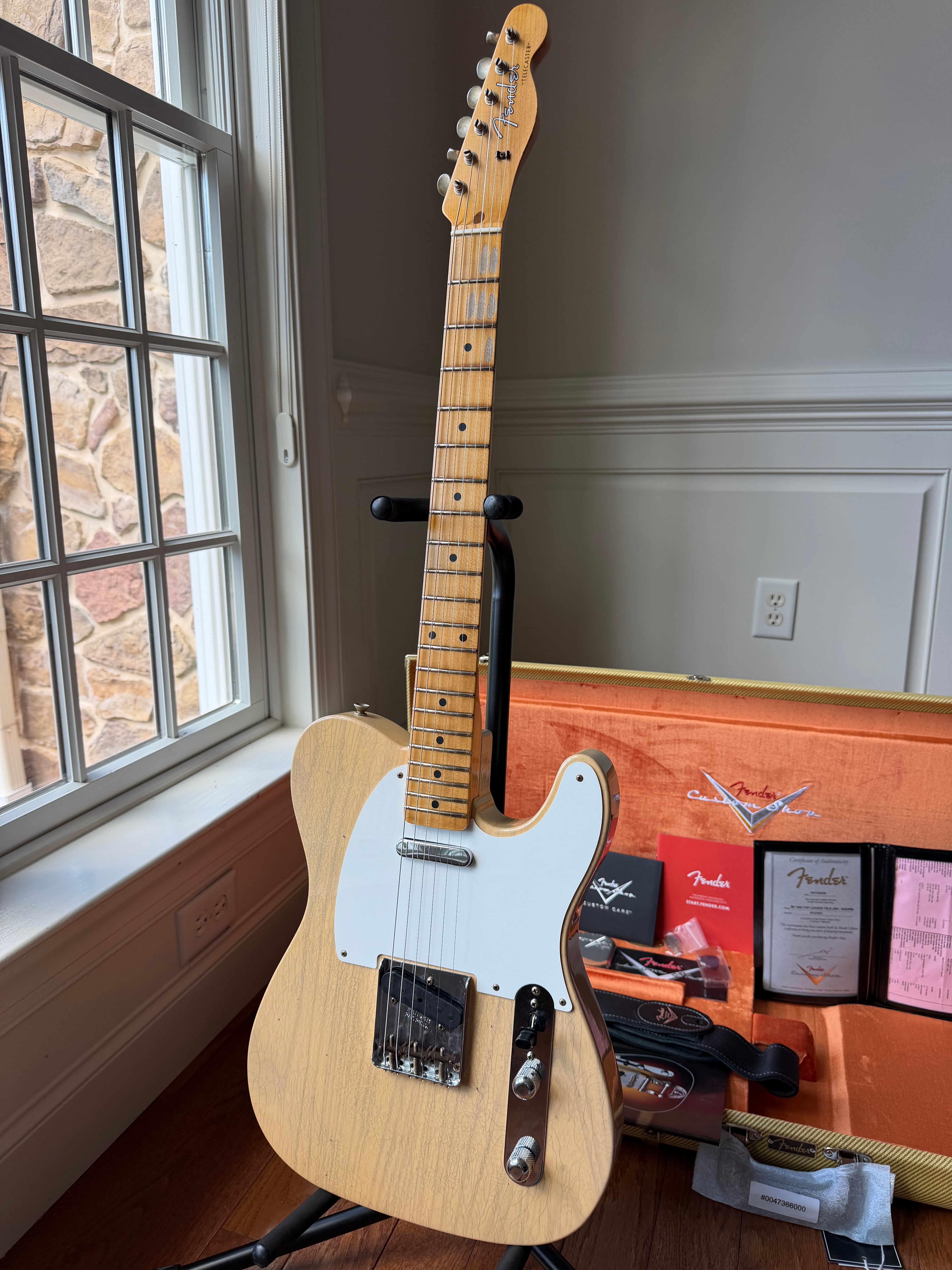 2026 Fender Custom Shop ‘58 Telecaster B6 Top Loader Journeyman - Super Aged Dirty White Blonde