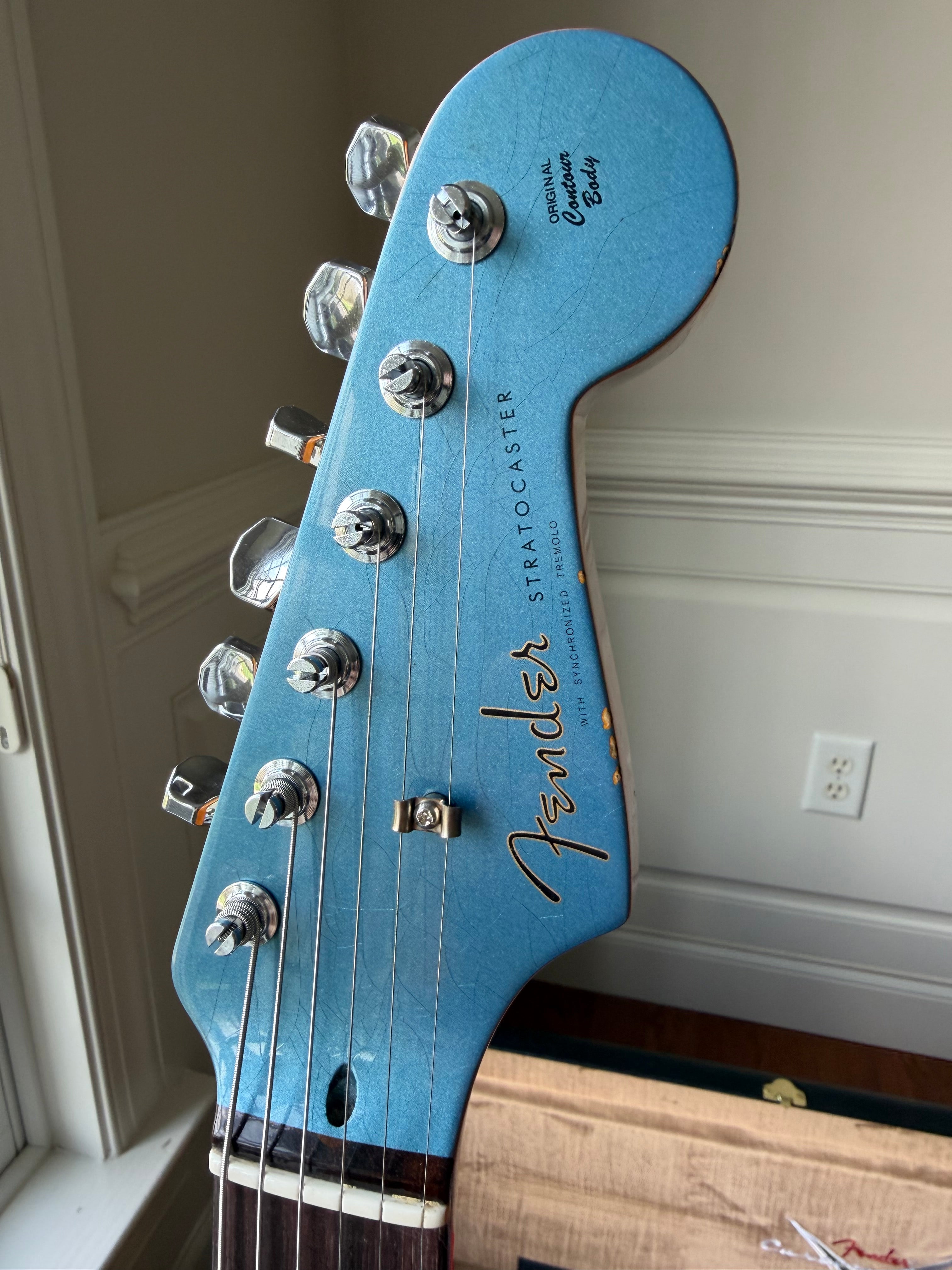 2025 Fender Custom Shop Stratocaster Custom Deluxe SR25 Matching Headstock Heavy Relic - Aged Lake Placid Blue
