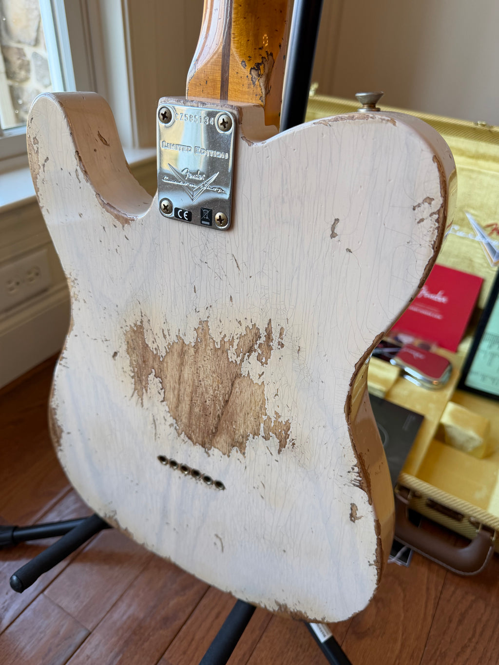 2025 Fender Custom Shop '57 Telecaster Super Heavy Relic LR25 Limited Edition - Aged Dirty White Blonde - Image 12