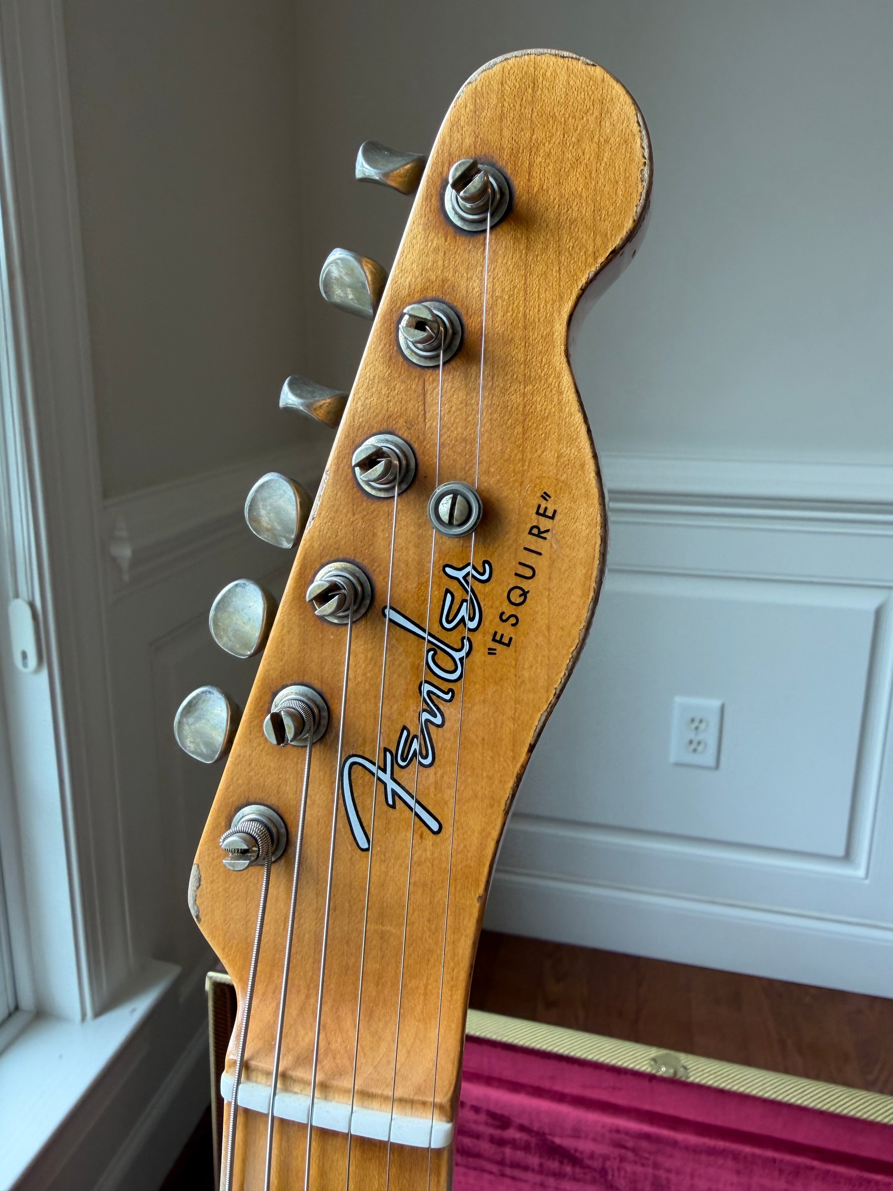 2024 Fender Custom Shop Esquire Telecaster 50s Limited Edition Super Heavy Relic - Aged White Blonde