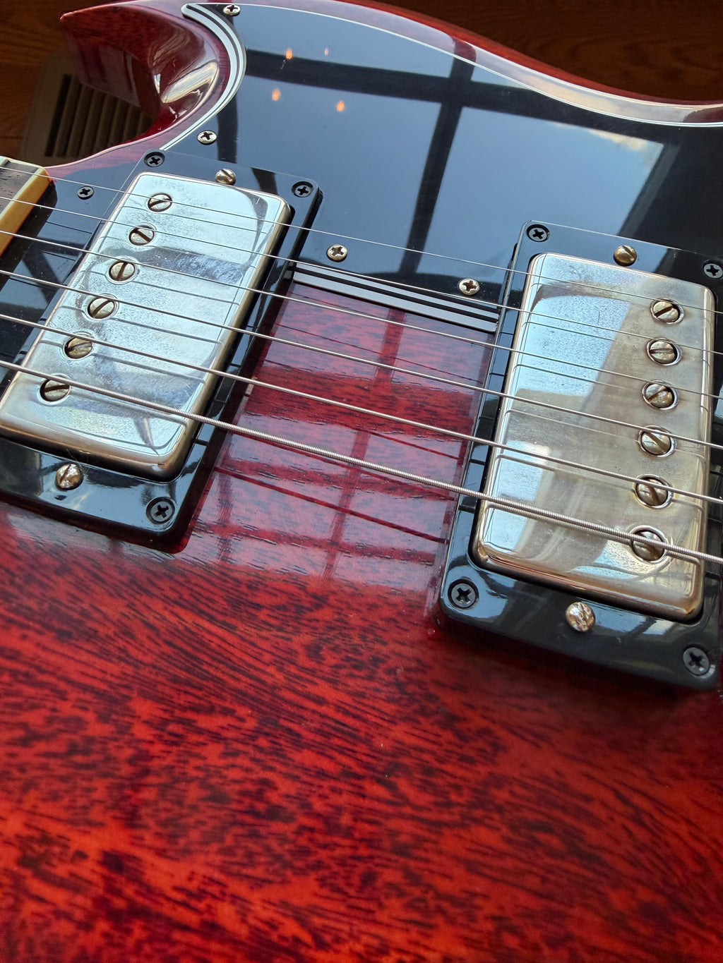 2025 Gibson Custom Shop '64 SG Standard VOS Maestro Vibrola - Cherry Red - Image 11