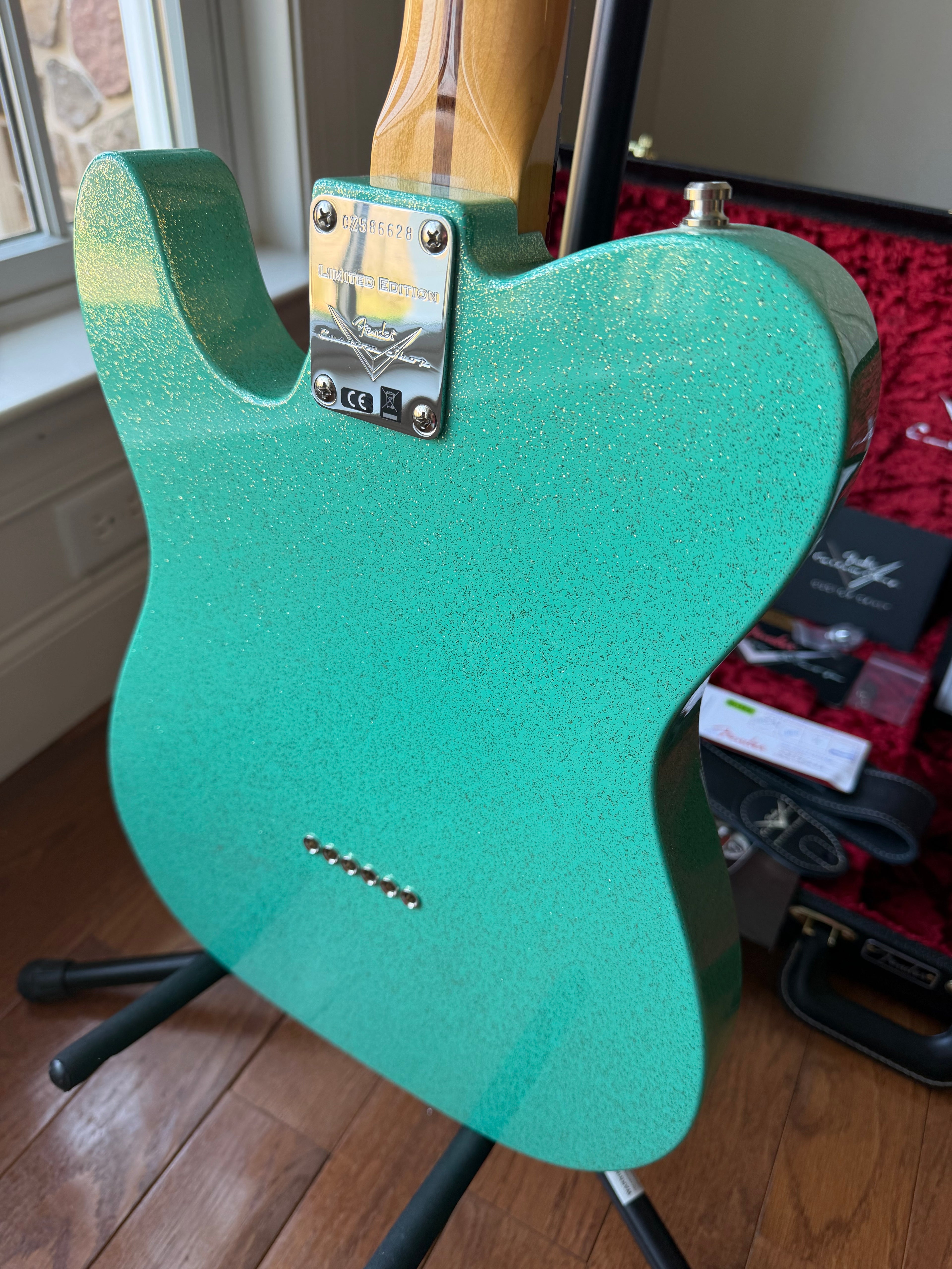 2025 Fender Custom Shop Telecaster W25 Custom Deluxe Limited Edition NOS - Seafoam Green Sparkle - Image 13