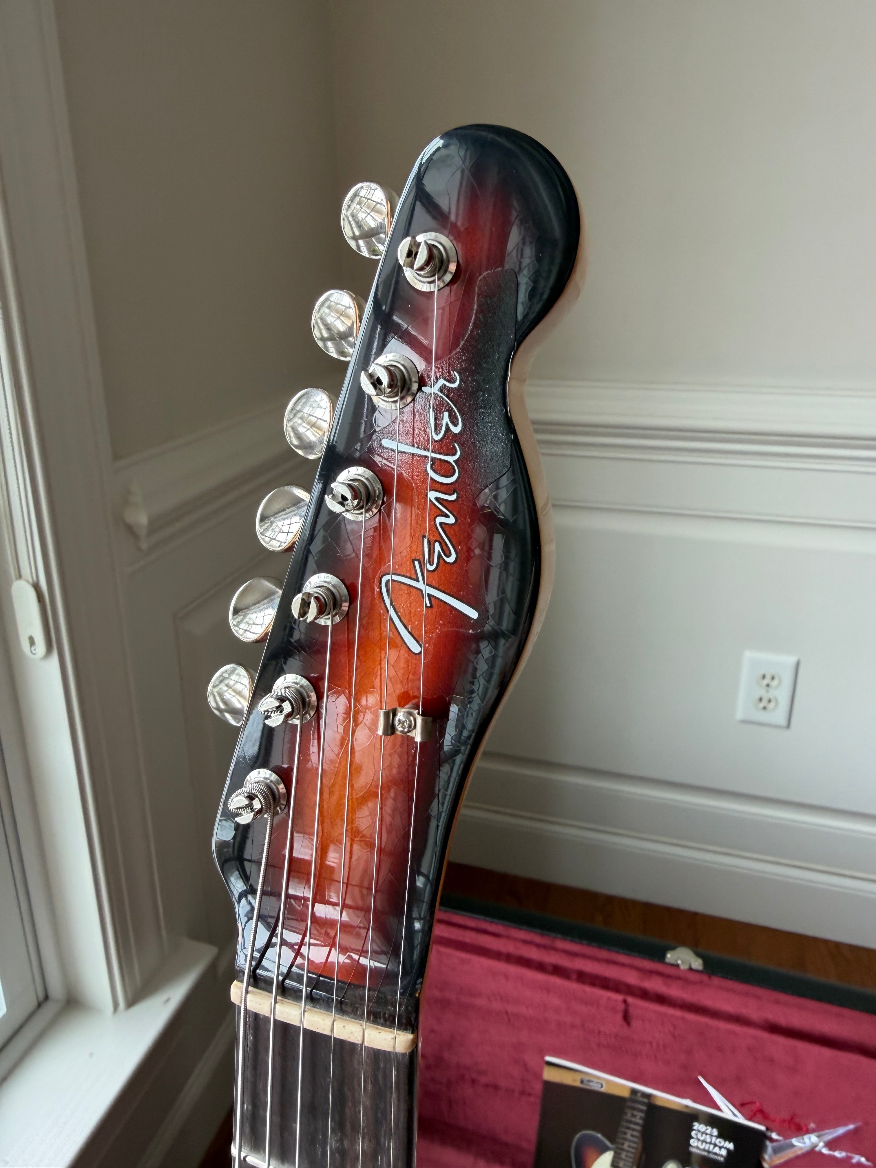 2026 Fender Custom Shop '63 Telecaster Matching Headstock Peg W25 Journeyman - Aged 3 Color Sunburst - Image 8