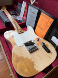 2024 Fender Custom Shop Esquire Telecaster 50s Limited Edition Super Heavy Relic - Aged White Blonde