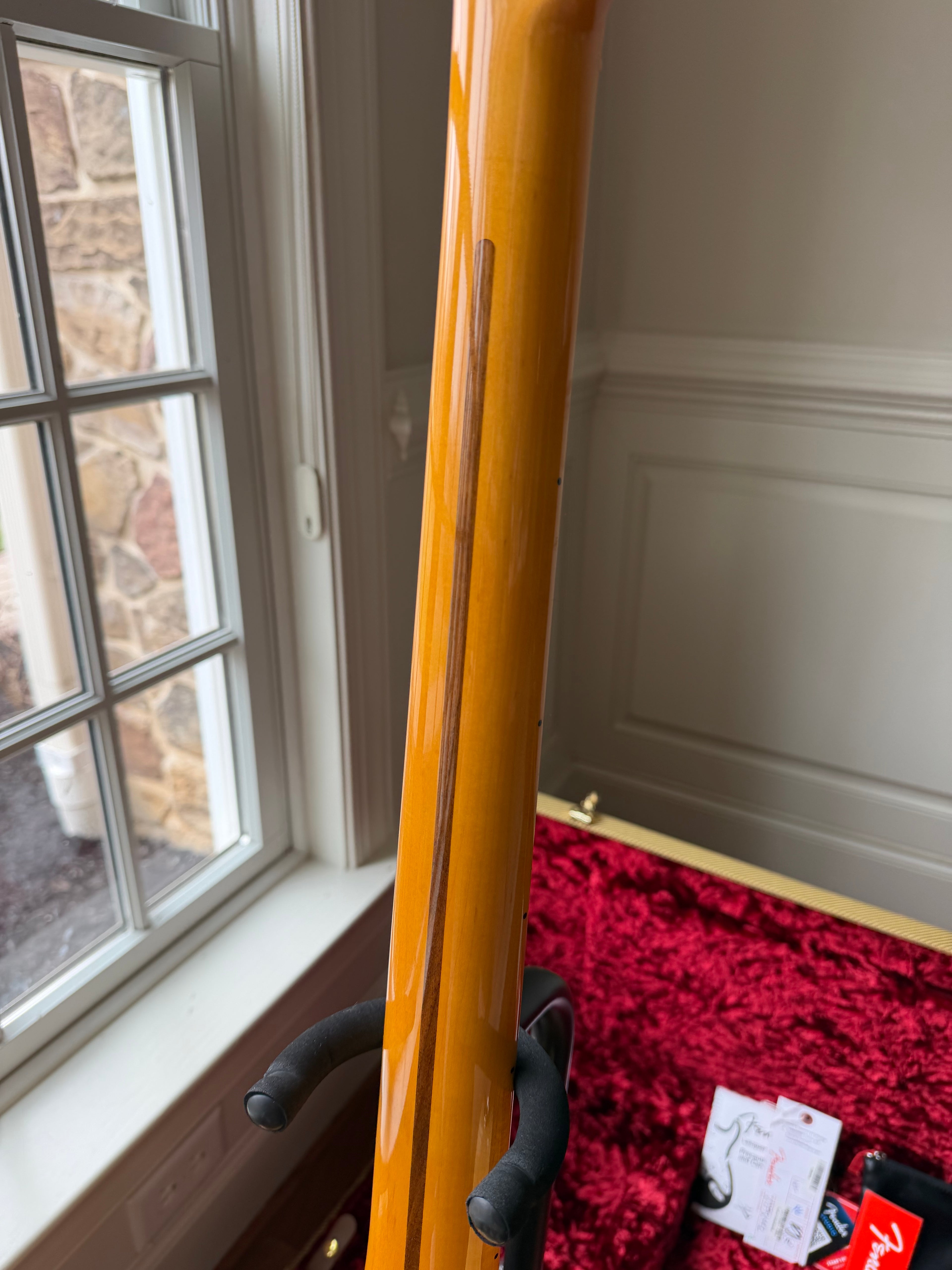 2026 Fender 75 Anniversary American Vintage II '51 Precision Bass - Butterscotch Blonde - Image 10