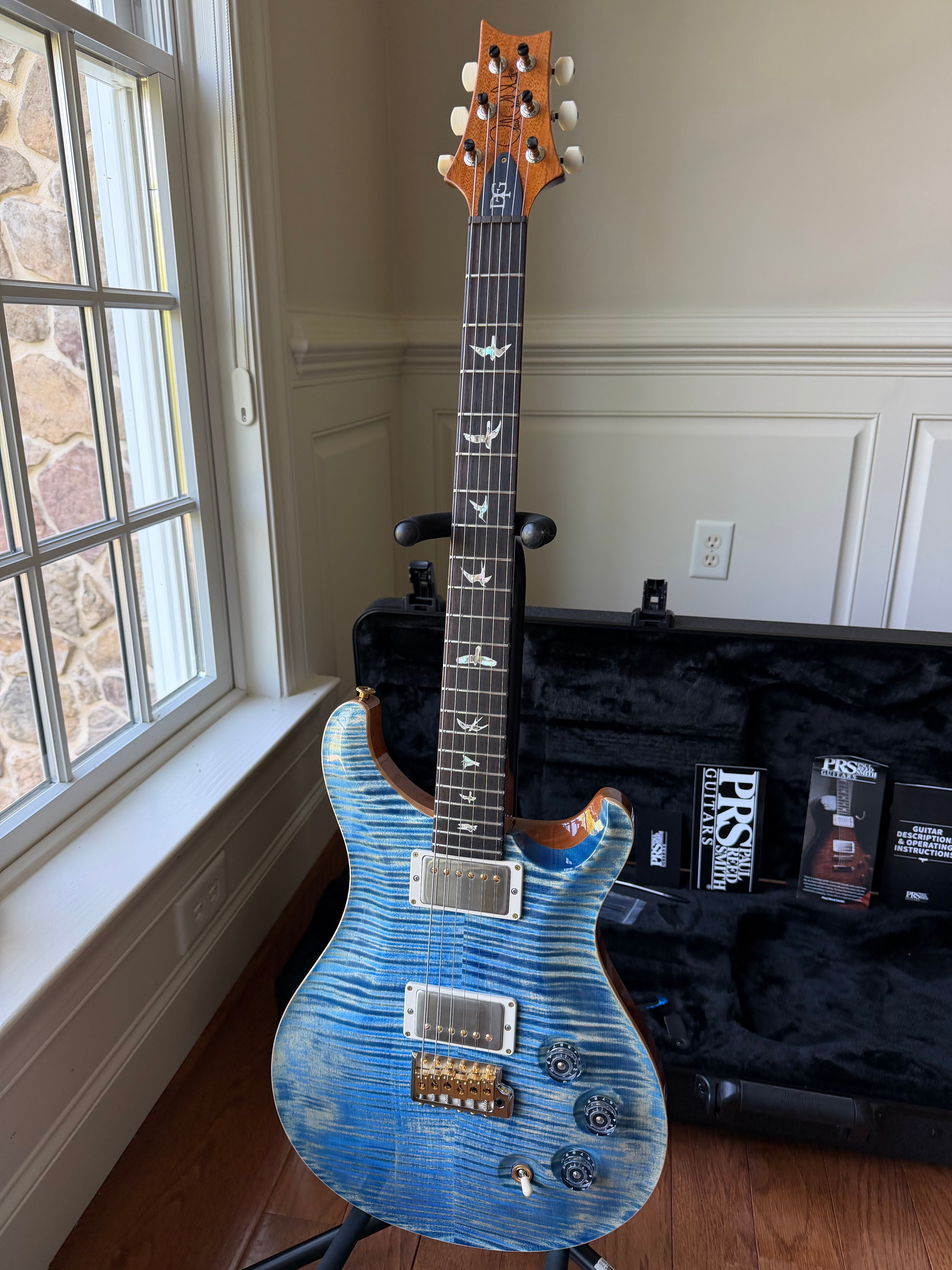 2025 PRS DGT Dave Grissom Signature 10 Top Birds - Faded Blue Jean