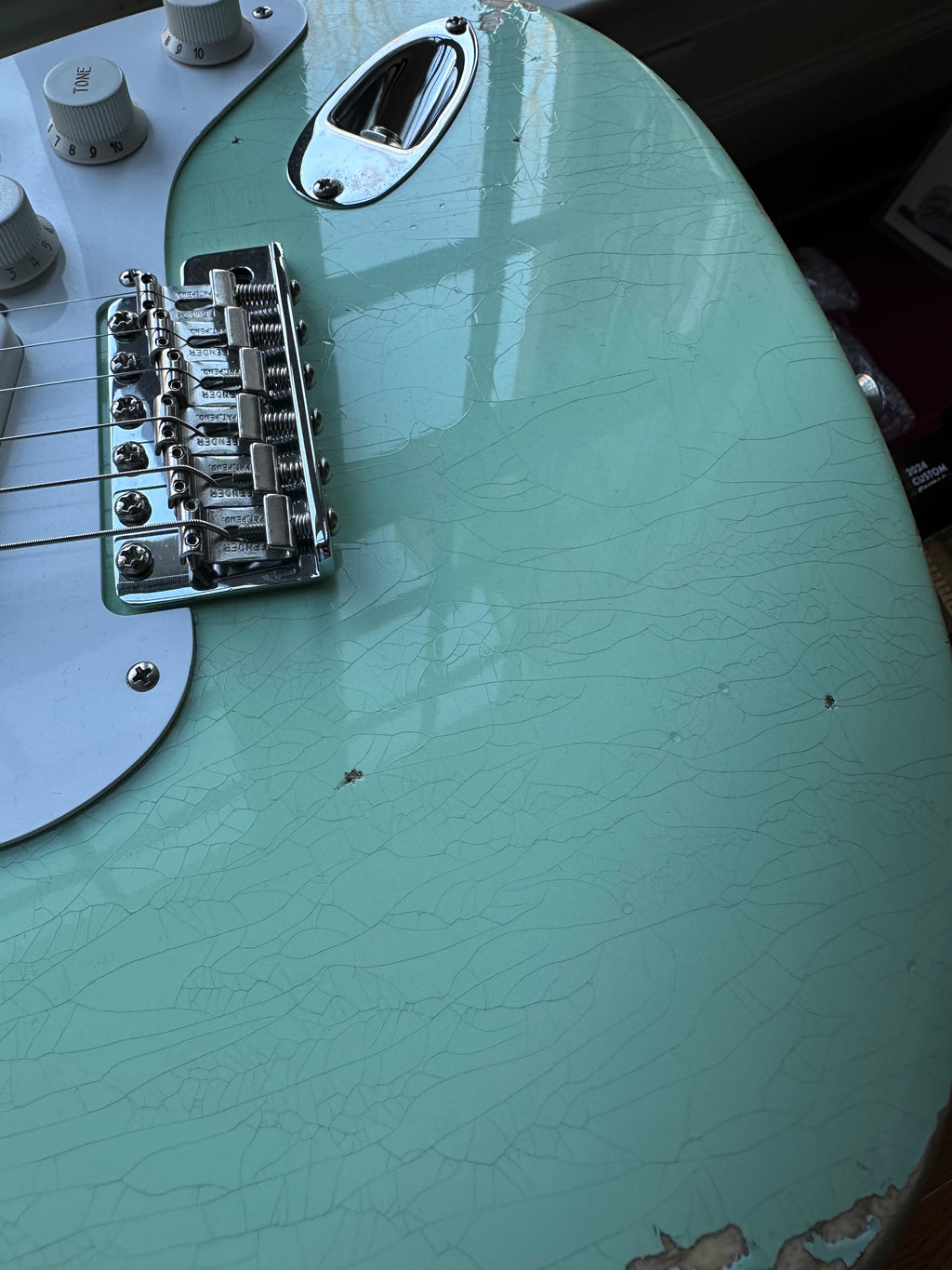 2025 Fender Custom Shop '54 Stratocaster B4 Fat LTD Relic CC - Super Faded Aged Surf Green - Image 14