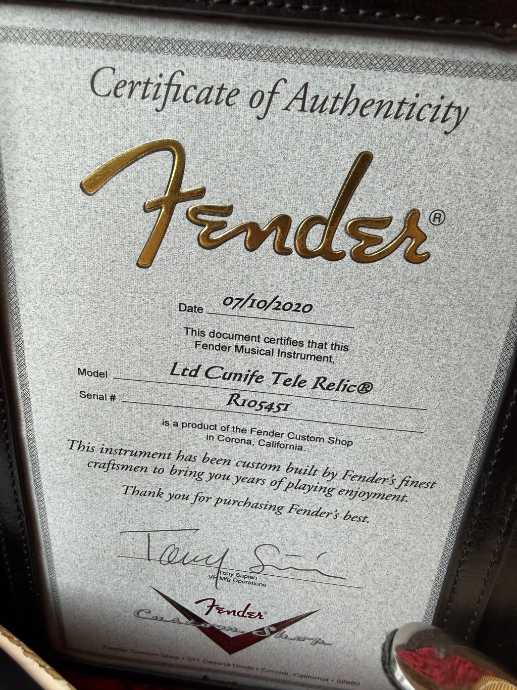 2020 Fender Custom Shop Tele Cunife Limited Edition Heavy Relic - Aged White Blonde