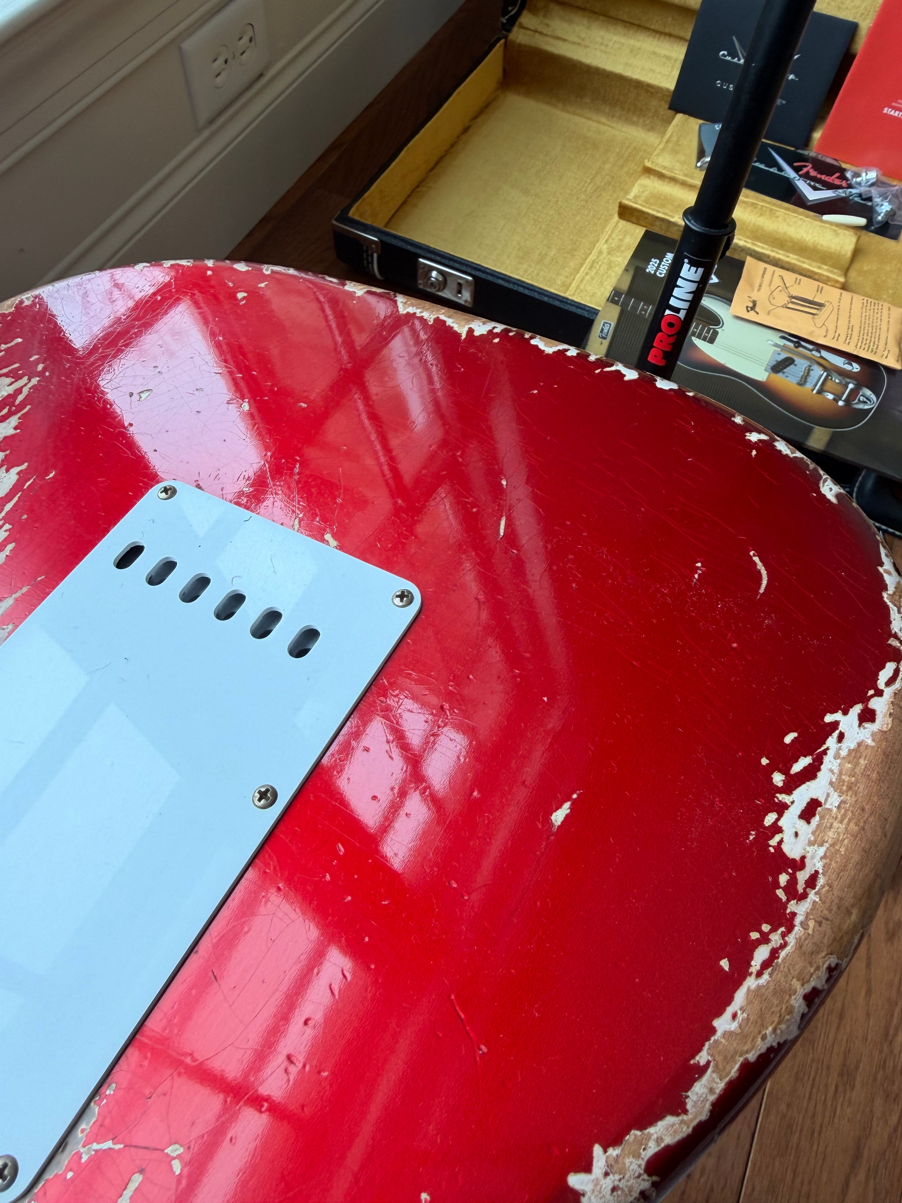 2025 Fender Custom Shop Stratocaster Pro SR25 Super Heavy Relic - Candy Apple Red - Image 15