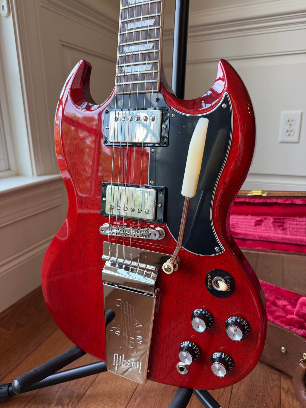 2026 Gibson SG ‘61 Maestro Vibrola - Cherry Red