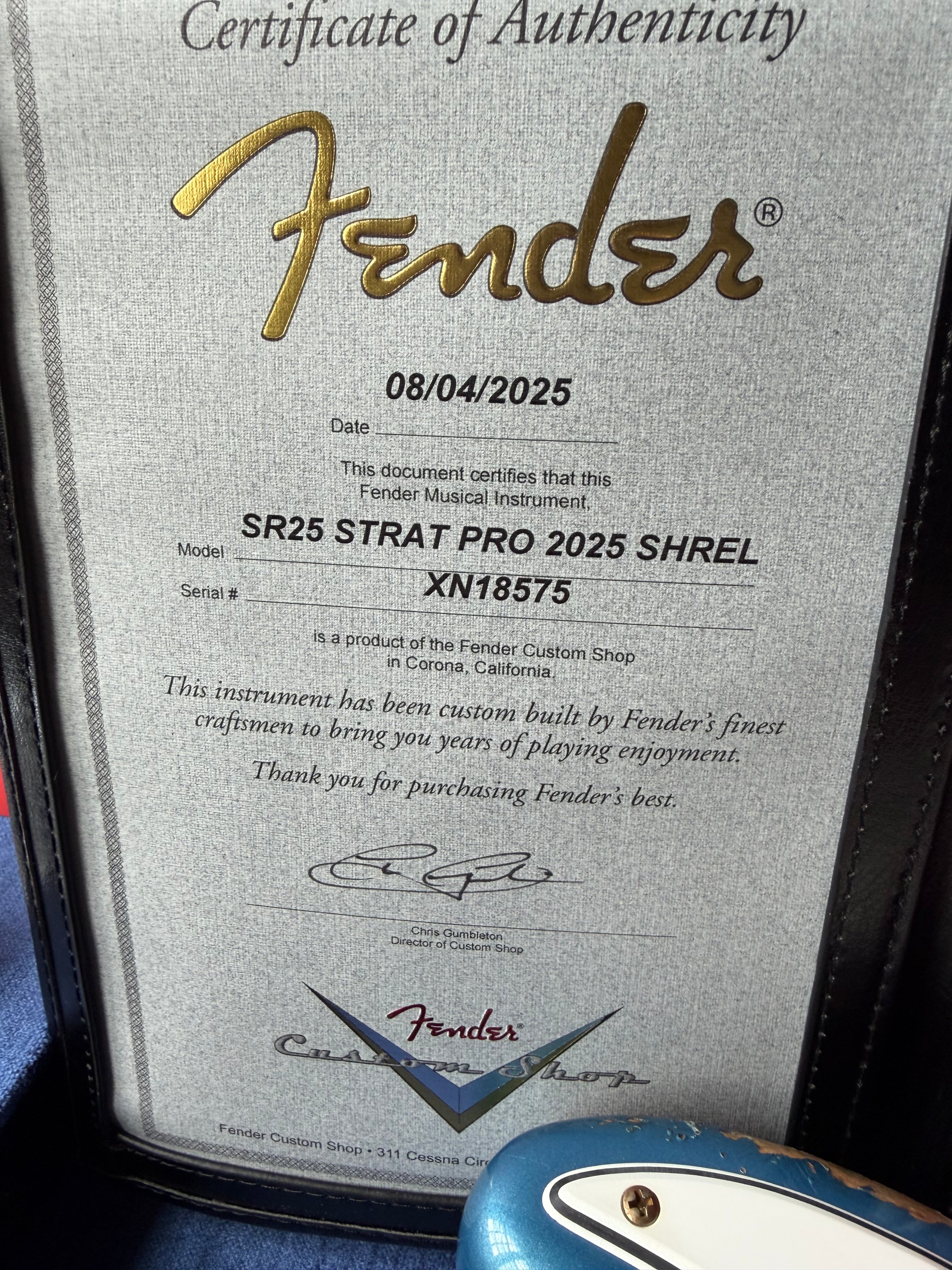 2025 Fender Custom Shop Stratocaster Pro SR25 Super Heavy Relic - Aged Lake Placid Blue