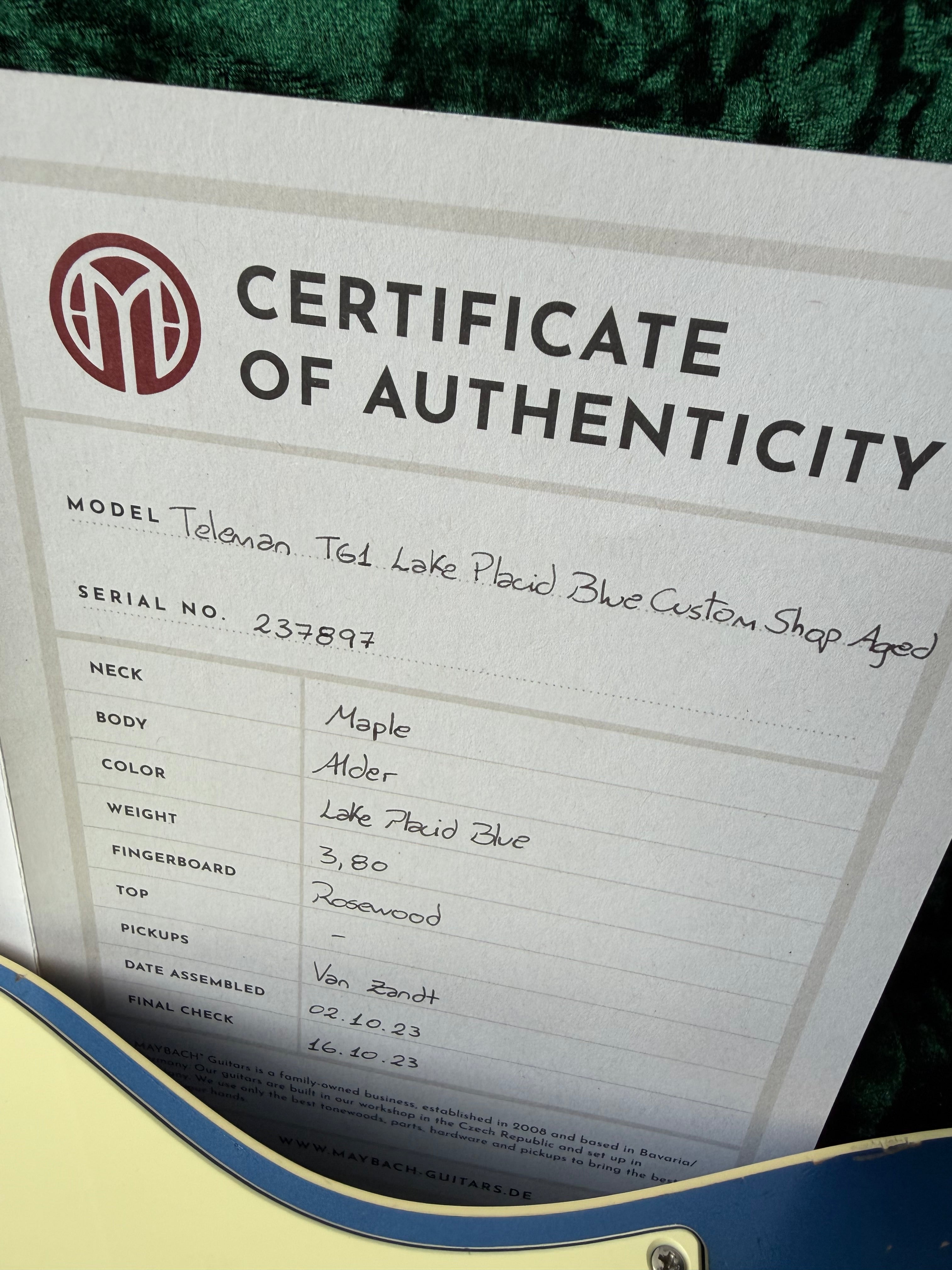 2023 Maybach Teleman T61 Custom Shop Aged - Lake Placid Blue - Image 20