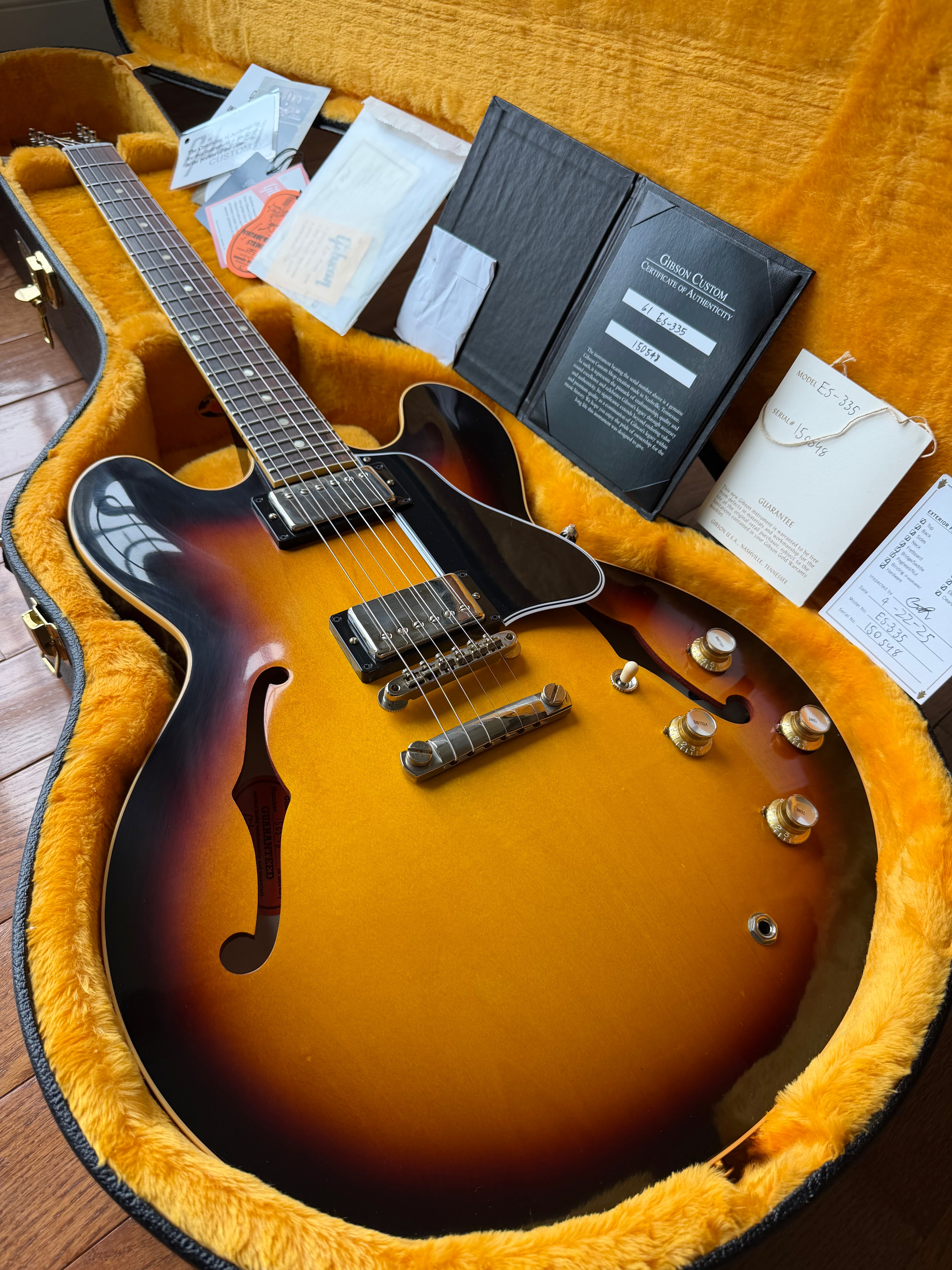 2025 Gibson Custom Shop ‘61 ES-335 VOS - Vintage Burst