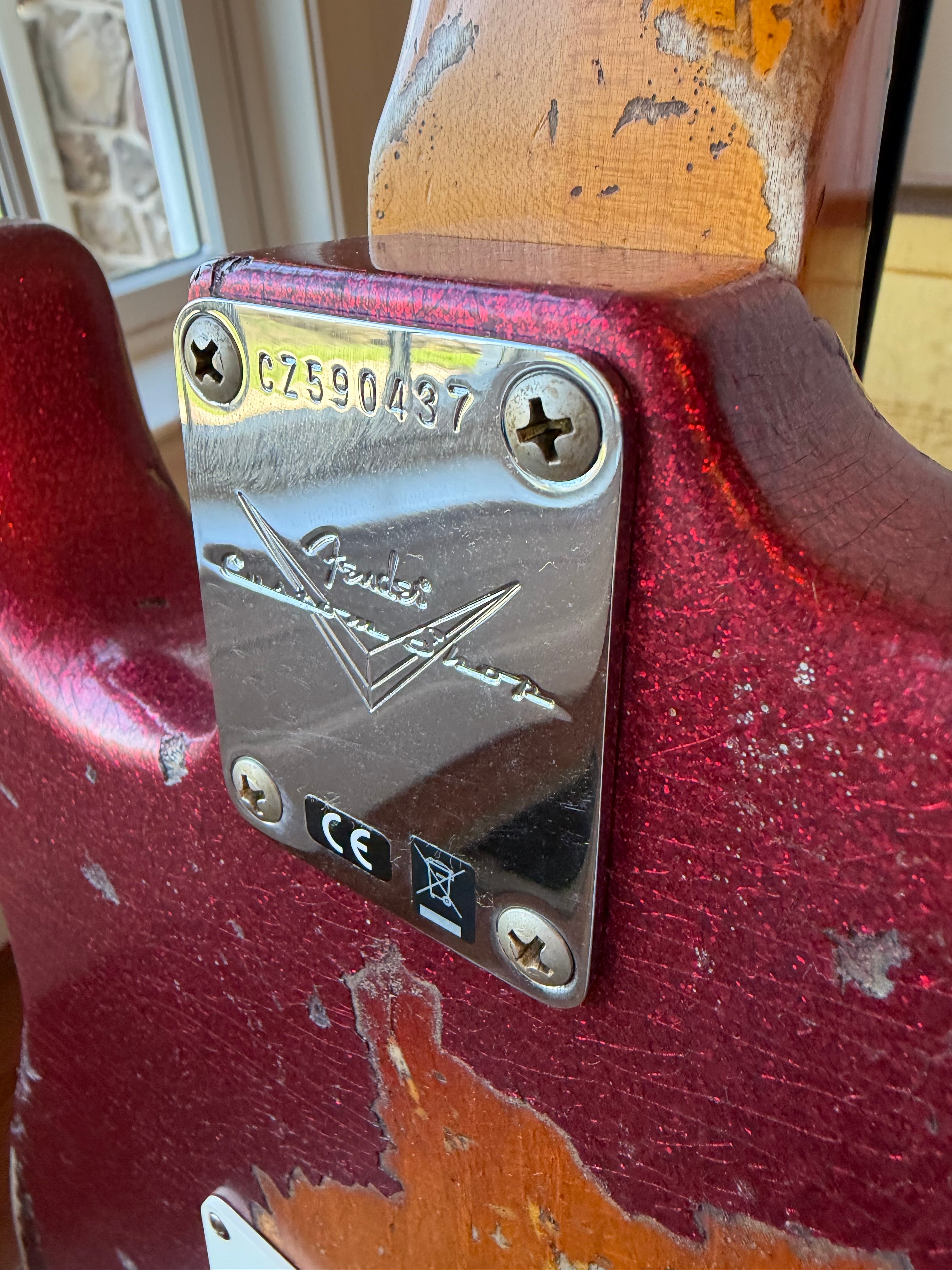 2026 Fender Custom Shop ‘61 Stratocaster SR25 Super Heavy Relic - Red Sparkle over 3 Tone Sunburst