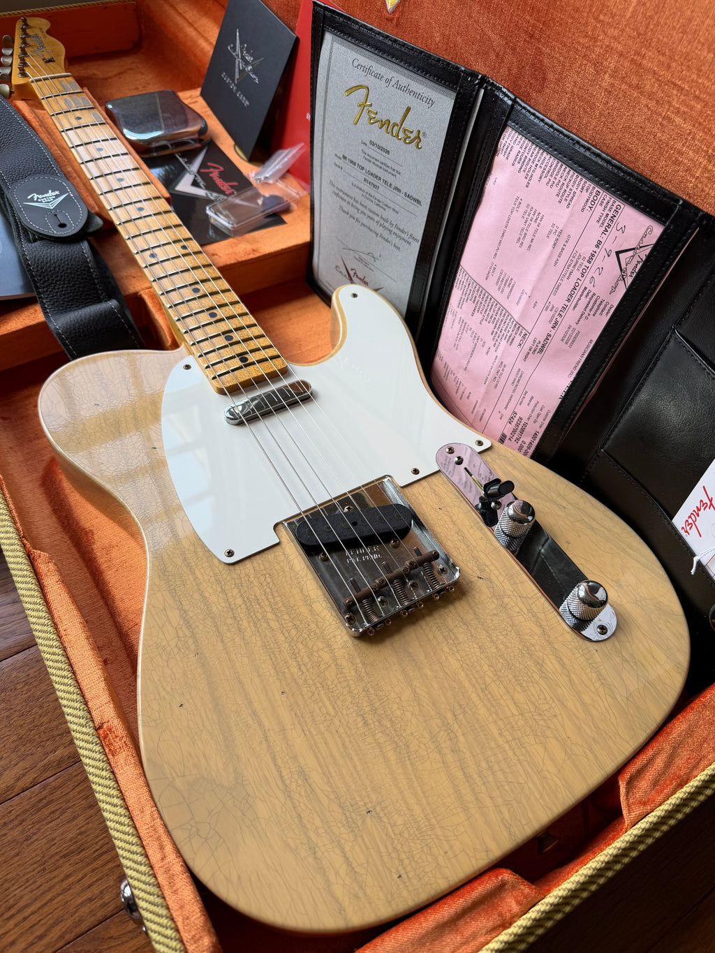 2026 Fender Custom Shop ‘58 Telecaster B6 Top Loader Journeyman - Super Aged Dirty White Blonde