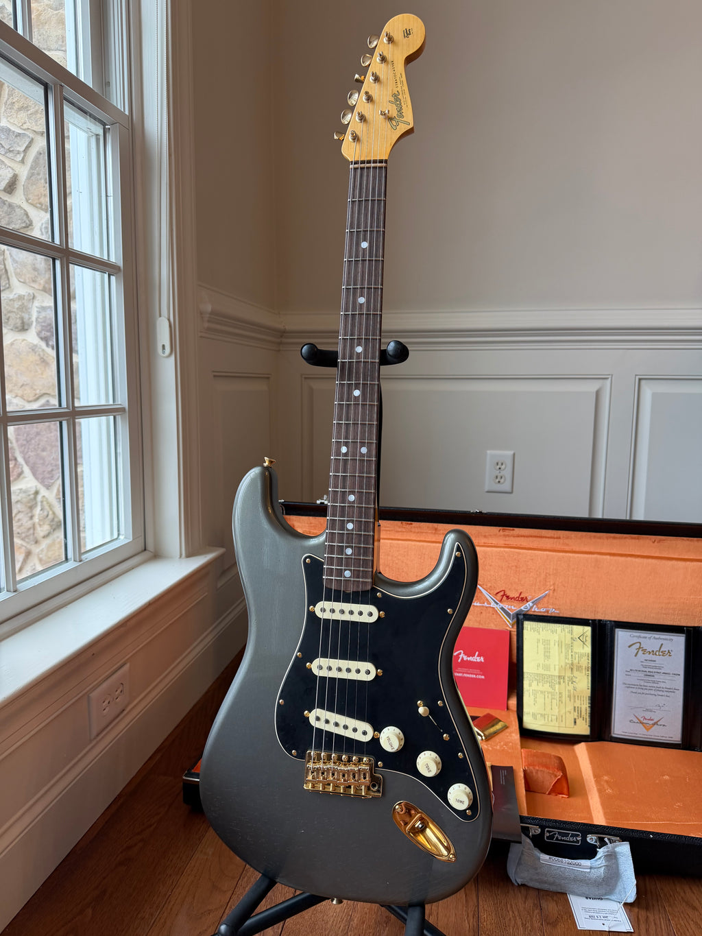 2026 Fender Custom Shop '65 Stratocaster Dual Mag B3 Limited Edition Journeyman - Charcoal Frost Metallic - Image 3