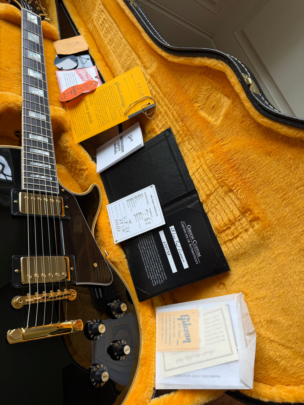 2026 Gibson Custom Shop Les Paul Custom ‘68 Reissue - Ebony Black