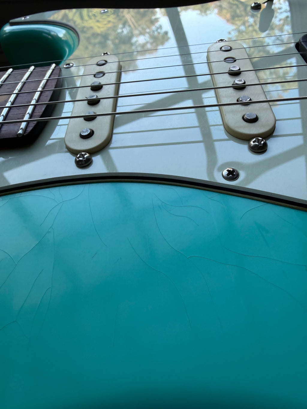 2025 Fender American Ultra Luxe Stratocaster Vintage 60s HSS - Sea Foam Green