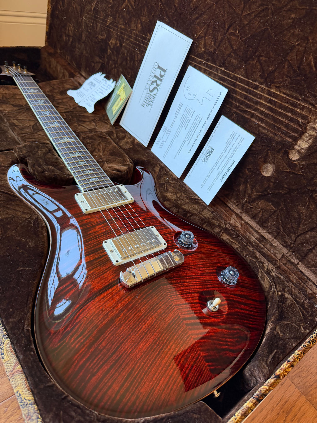 2010 PRS MC-58 McCarty Flame Maple Artist Top - Fire Red Burst