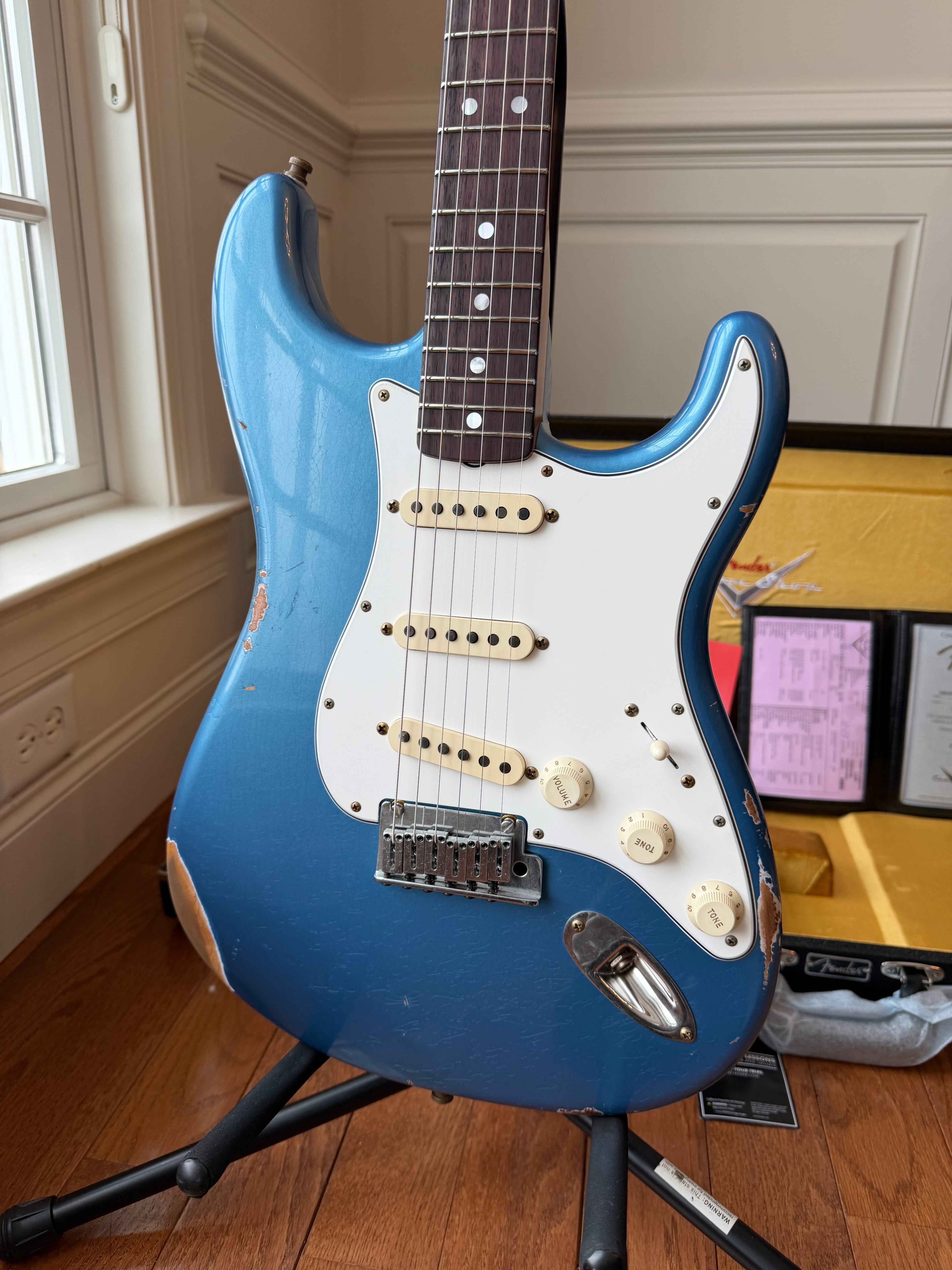 2025 Fender Custom Shop Stratocaster Pro W25 Relic - Aged Lake Placid Blue - Image 2