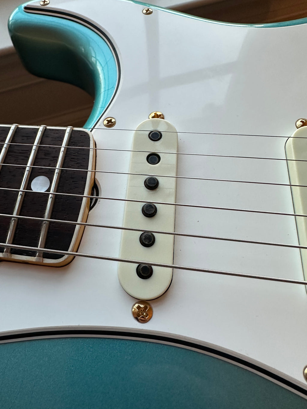 2023 Fender Custom Shop '65 Stratocaster LTD Gold Hardware Neck Binding - Teal Green Metallic - Image 14