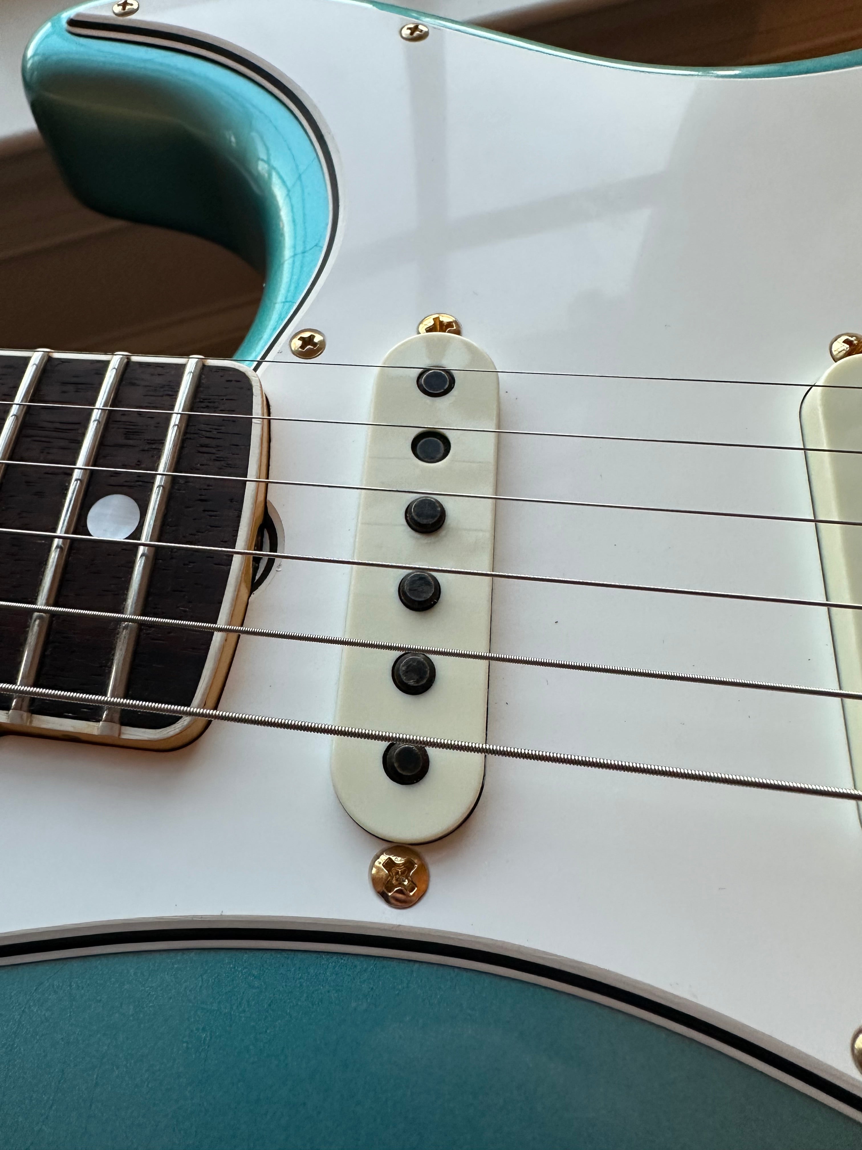 2023 Fender Custom Shop '65 Stratocaster LTD Gold Hardware Neck Binding - Teal Green Metallic - Image 14
