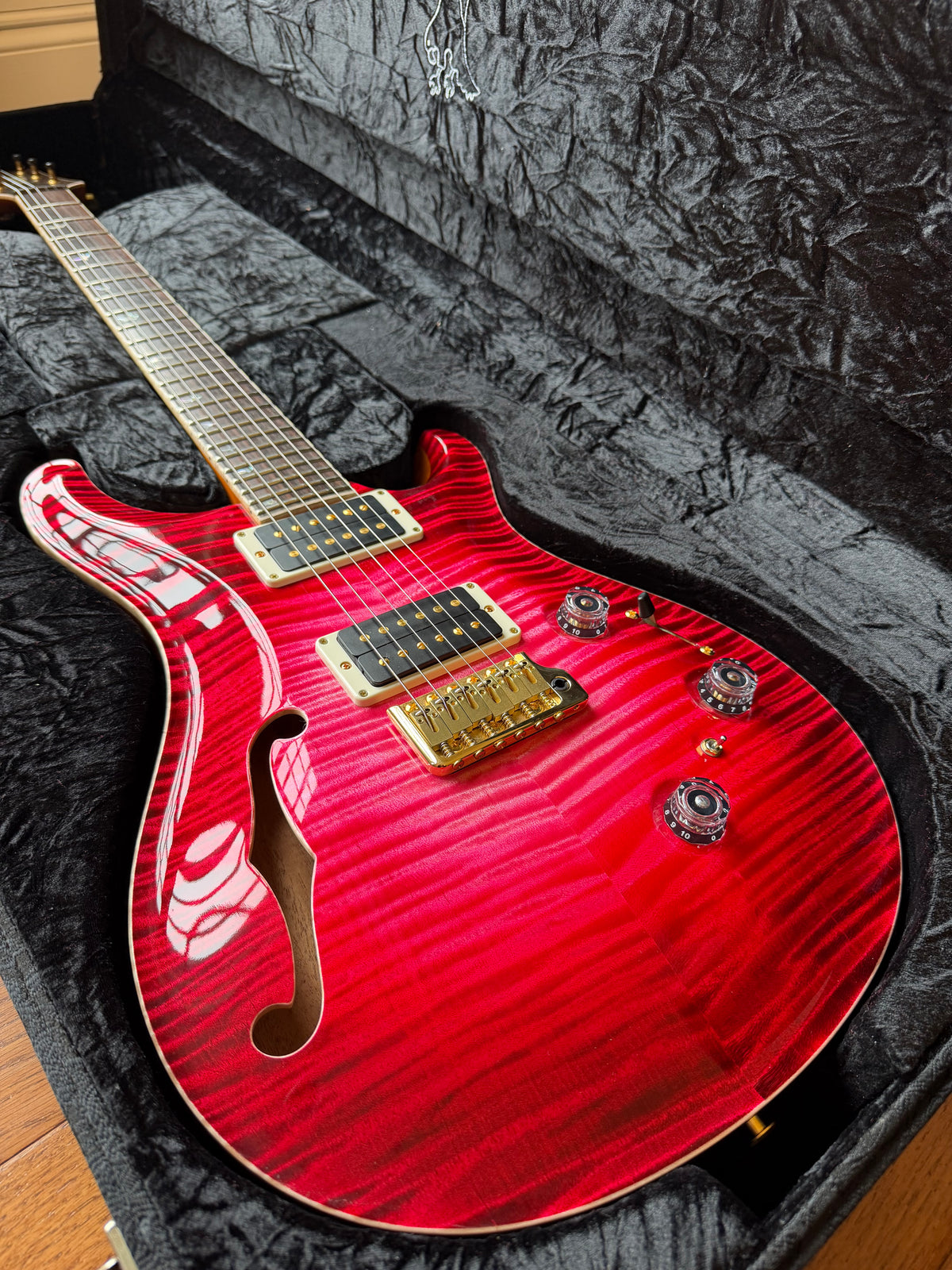 2025 PRS Private Stock Custom 24 Semi-Hollow Piezo - Blood Red Glow